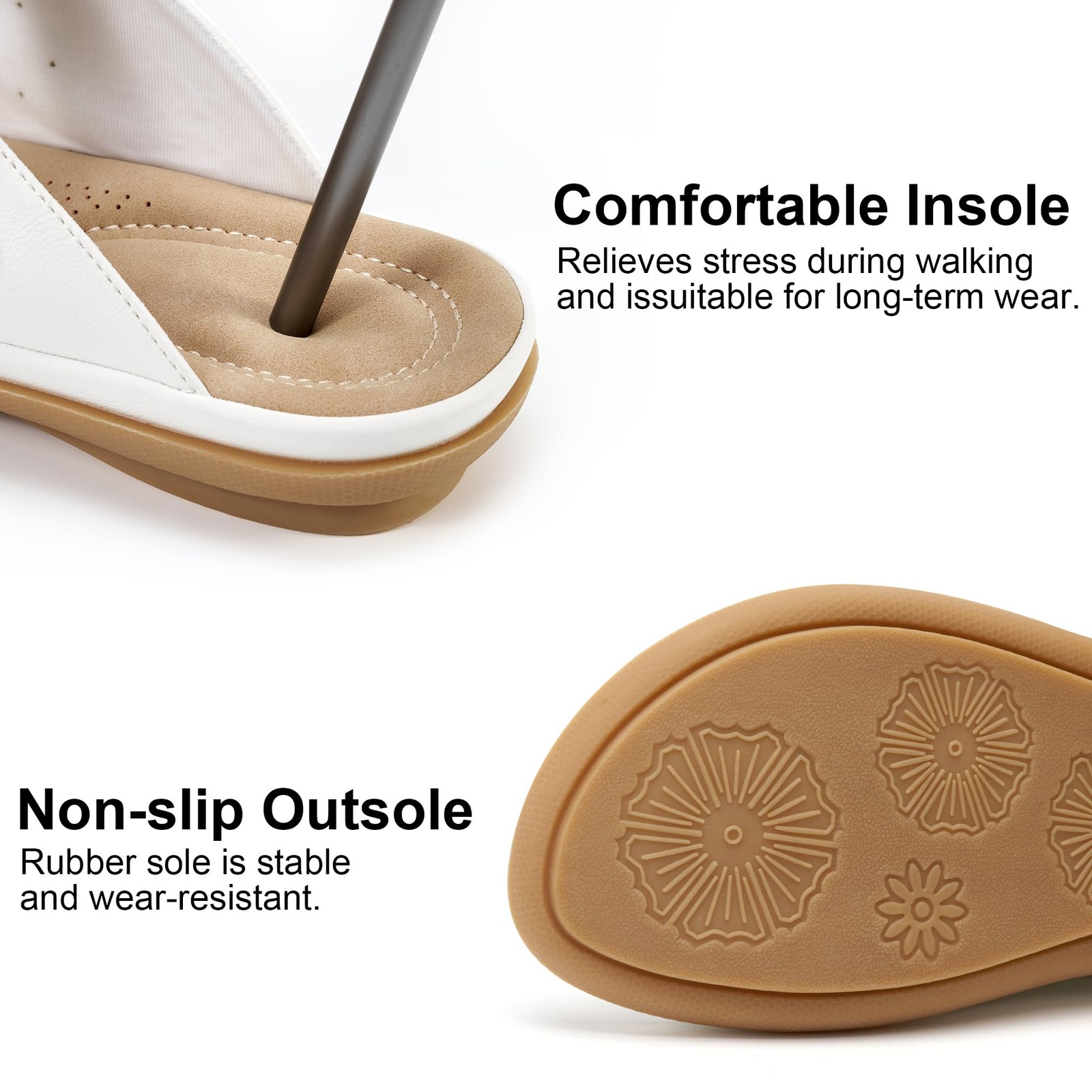 Flats Sandals for Women Dressy: 2026 Summer Comfortable Slides Adjustable Cus…