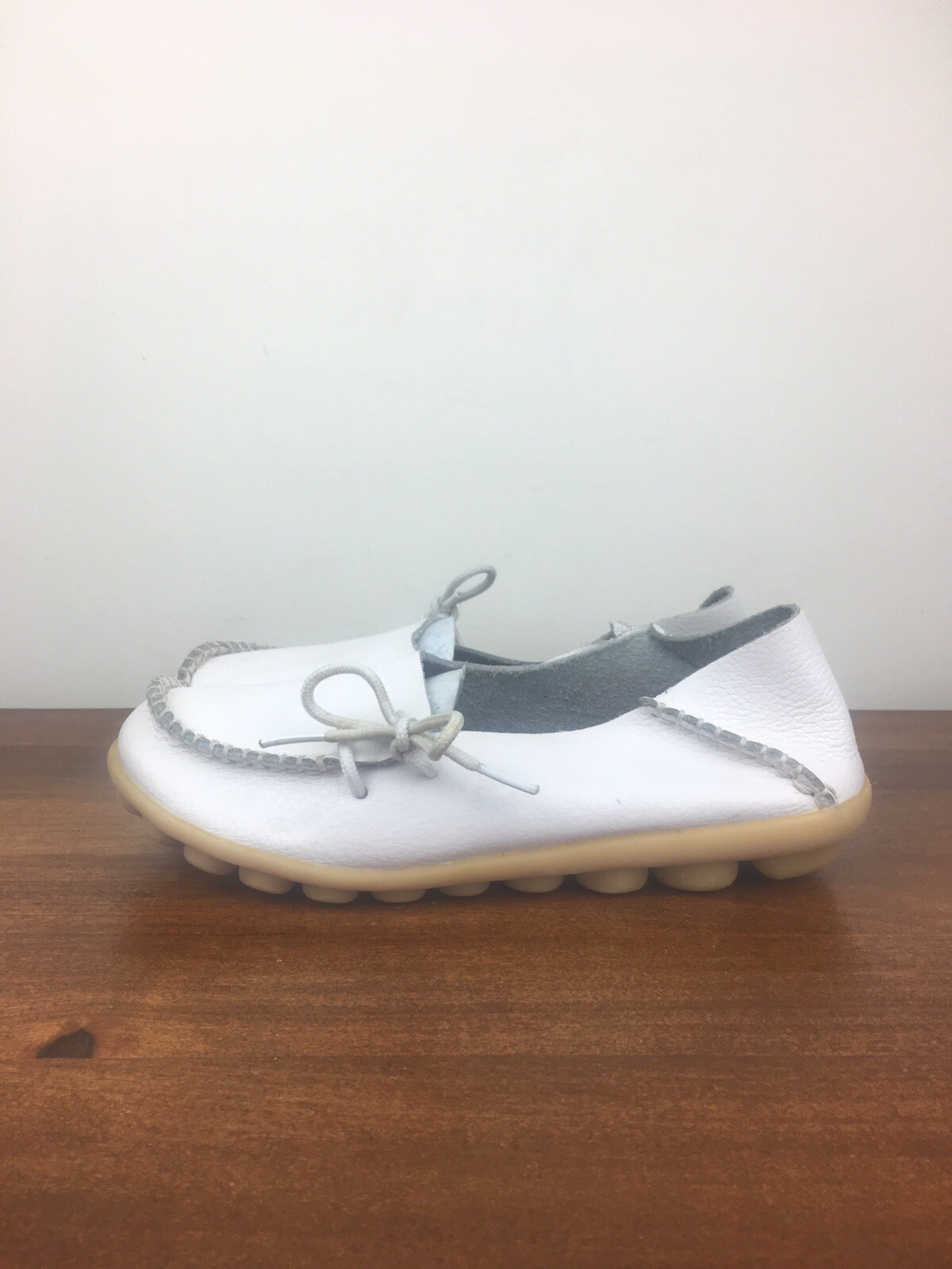 FASHION SHOES Women’s White Soft Leather Casual Shoes Size EU 37 US 6-6.5
