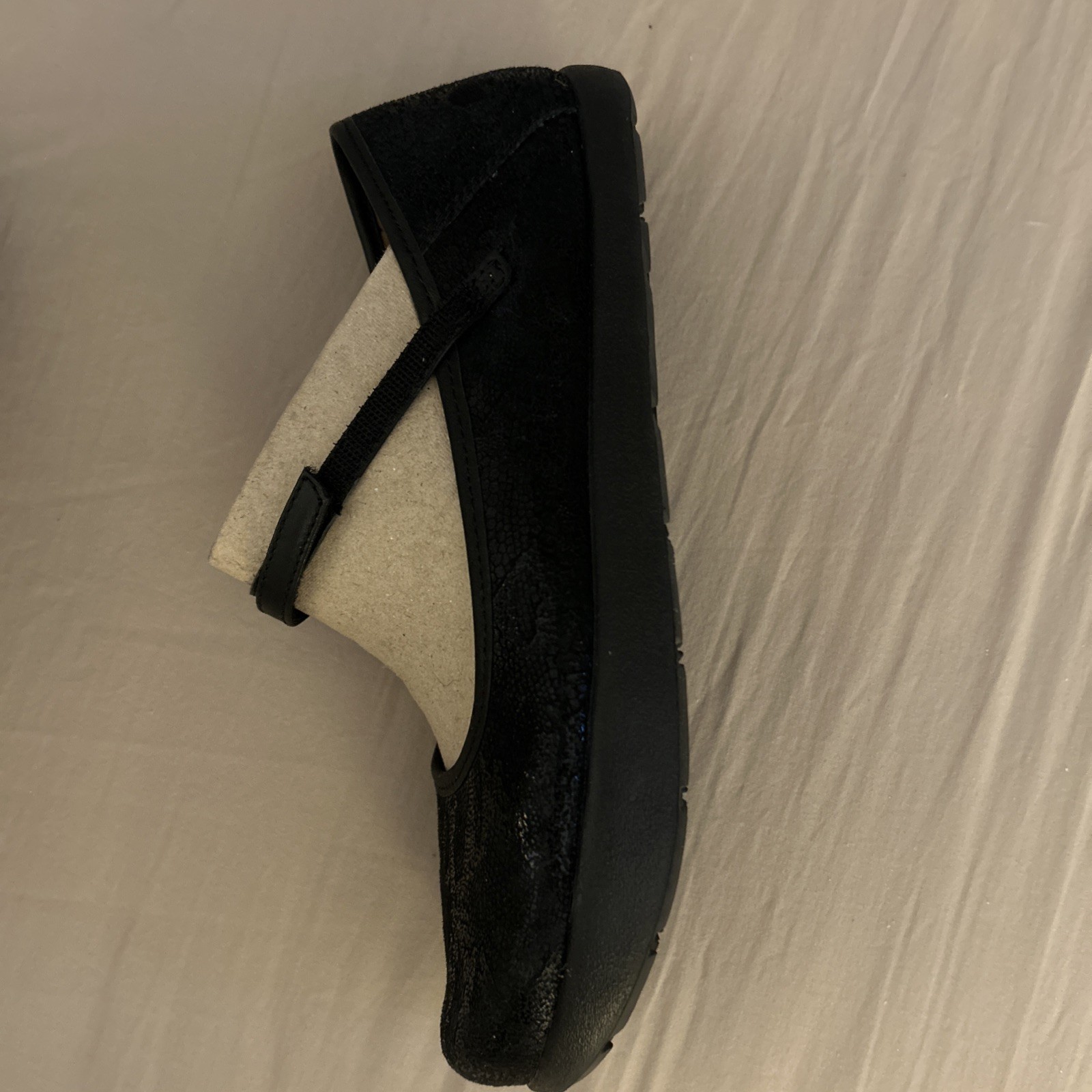 Ladies Kalso Earth Shoe Solar 3 Mary Jane Black Textured Leather US 7.5 B Adj