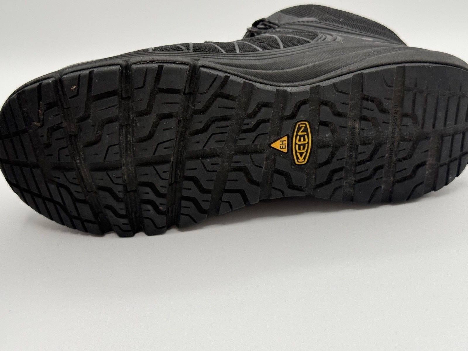 KEEN Womens Vista Energy Mid Composite Toe Work Boots, Size 8,Black/Raven