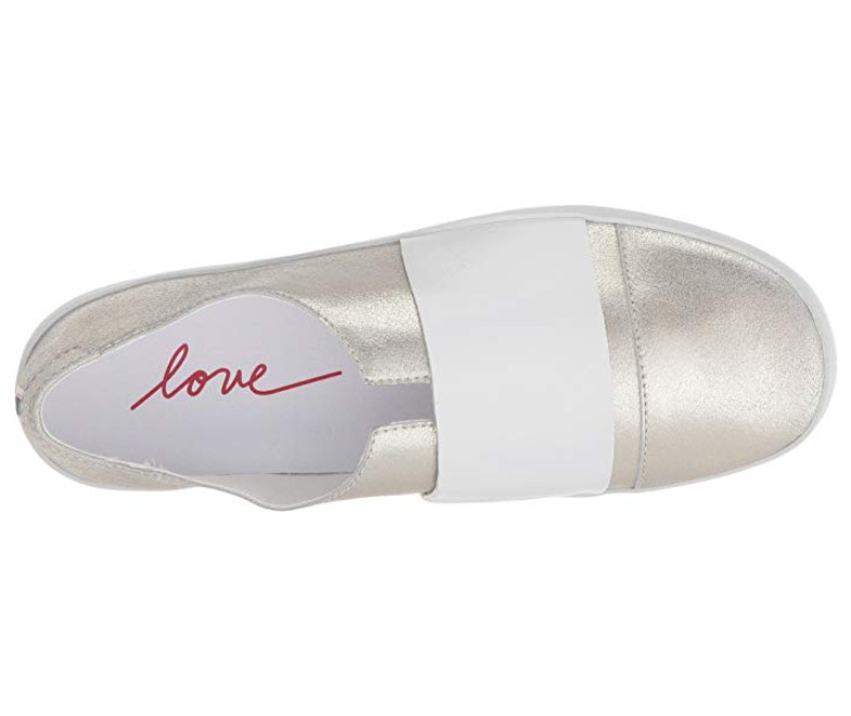ED by Ellen DeGeneres Garstin Silver/White Slip on, Size 8.5 M