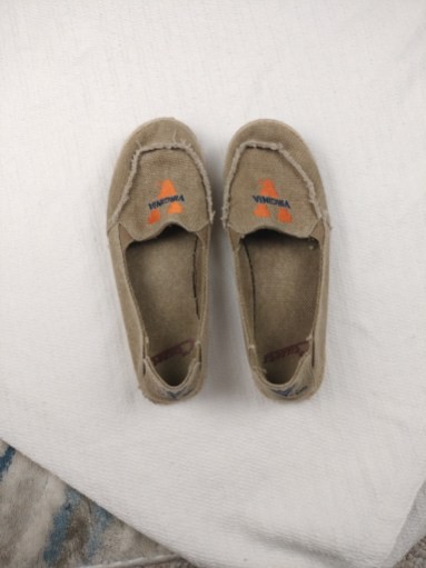 Campus Cruzers Burlap Loafers Ballat Flats Virginia Cavaliers Size 7
