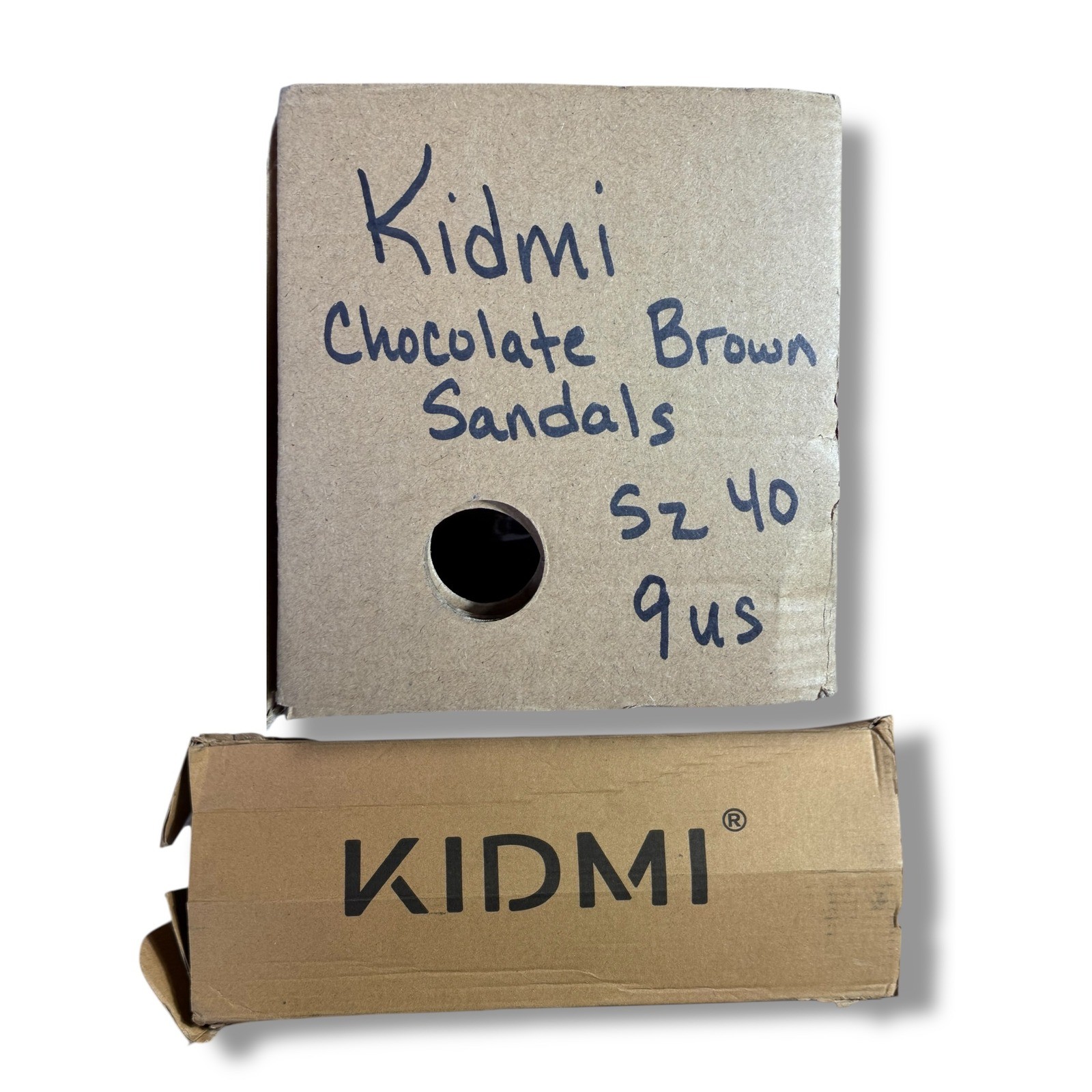 Kidmi Women Chocolate Brown Braided Strap Cork Footbed Sandals Sz 40 US 9