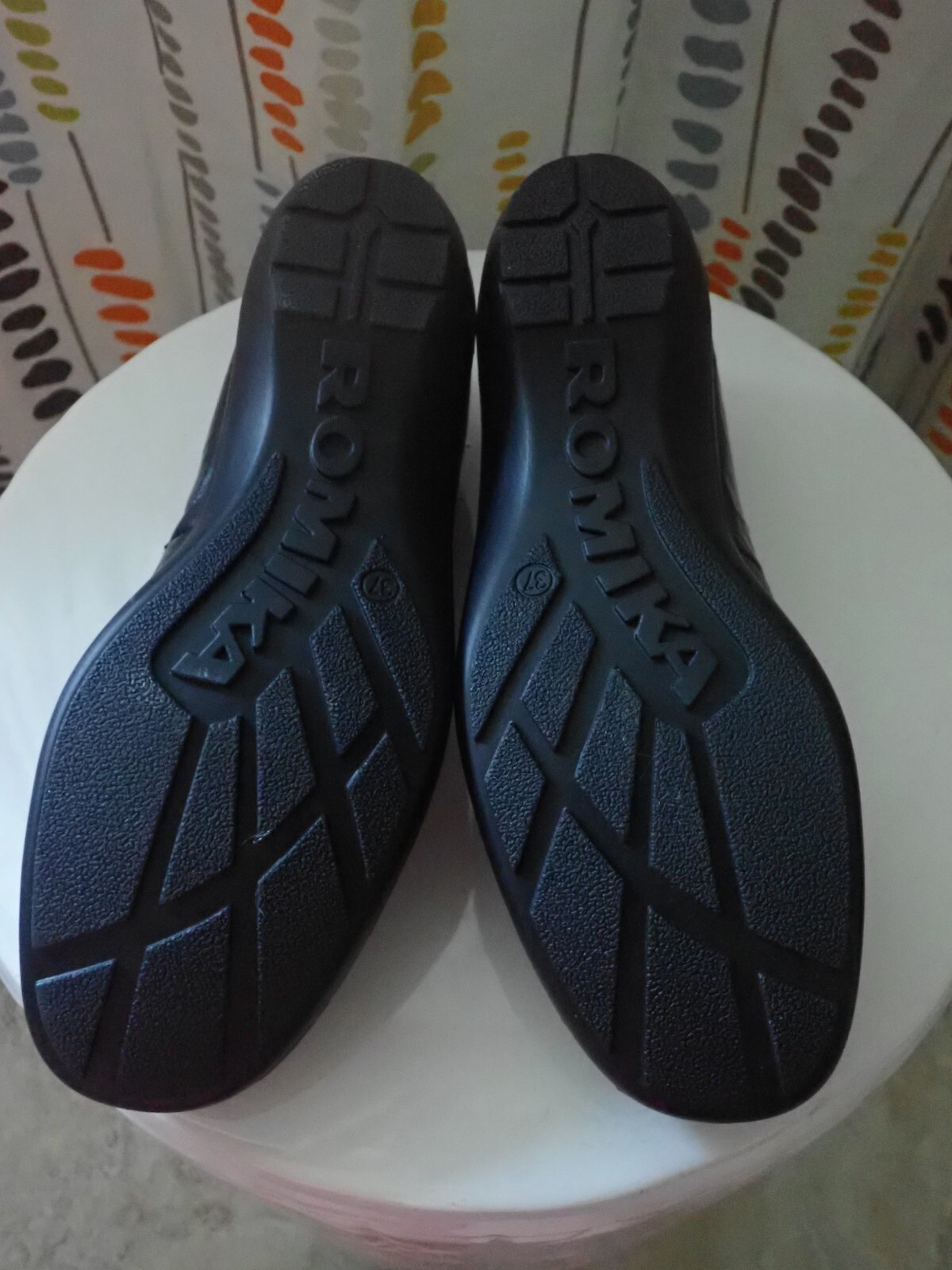 Romika Cassie 21 Black Leather Wedge Slip-Ons Women’s EU Size 37/US 6-6.5 New