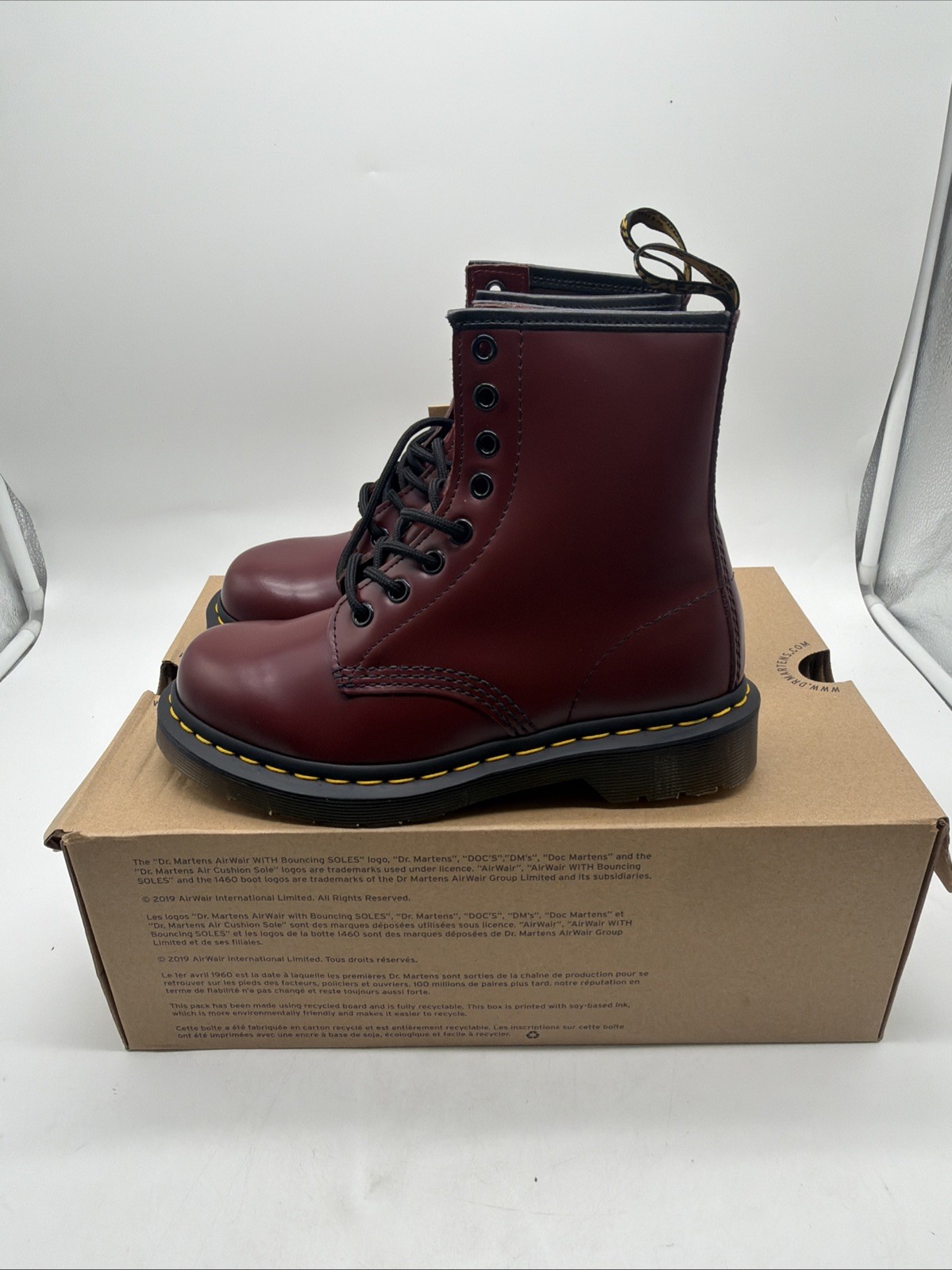 Dr Martens Boots – Dr Martens 1460 Smooth Boots – Cherry Red （W US：5/ M US：4）