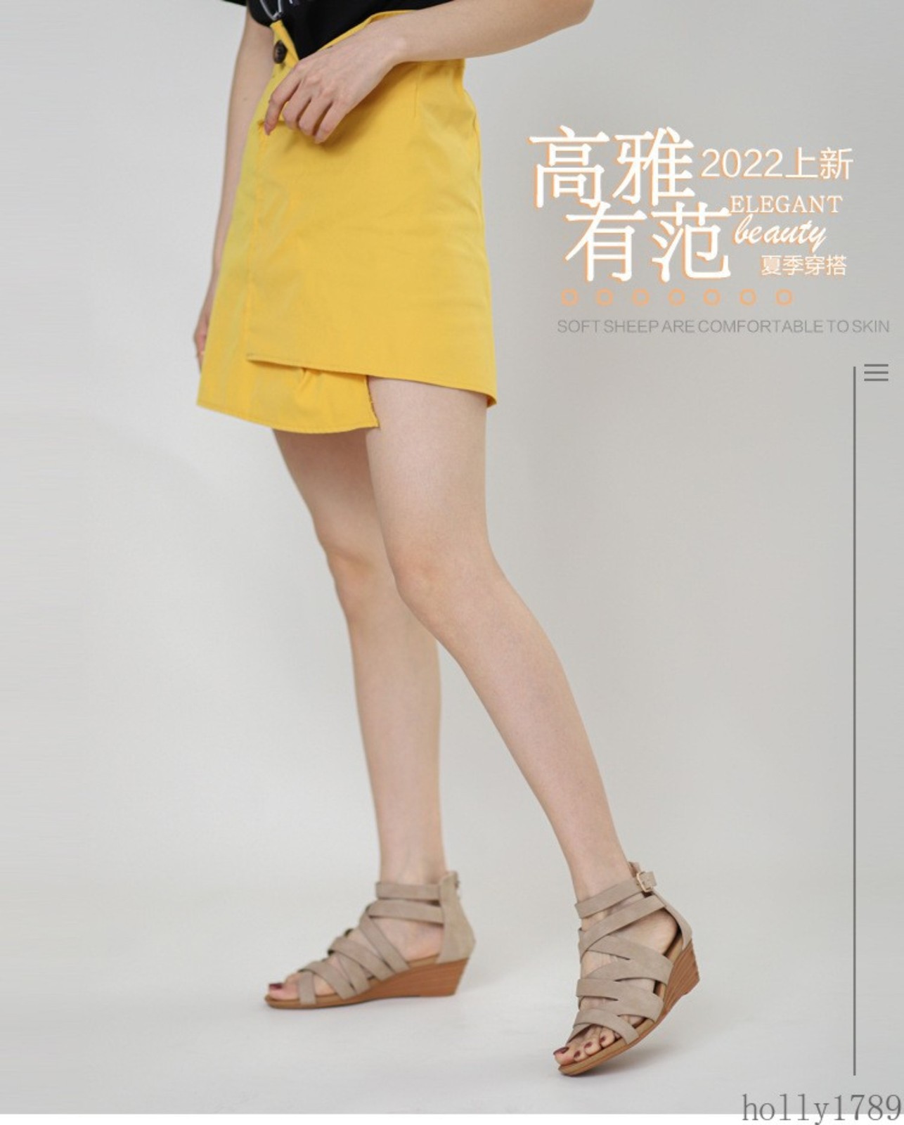 Women Crisscross Multi Strap Adjustable Buckle Zip Open Toe Wedge Heel Sandals