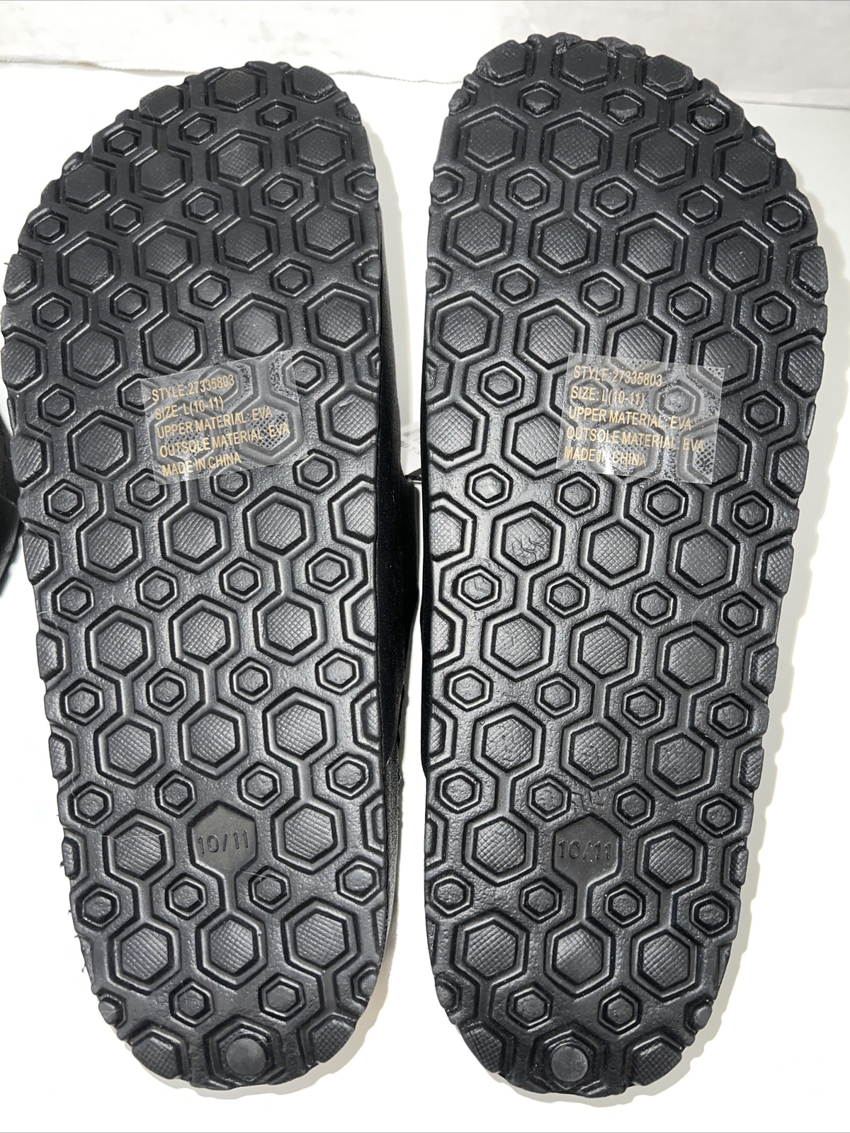 Bobbie Brooks Black Ladies Slip On Sandal Double Strap Choose Size 6-7 8-9 10-11