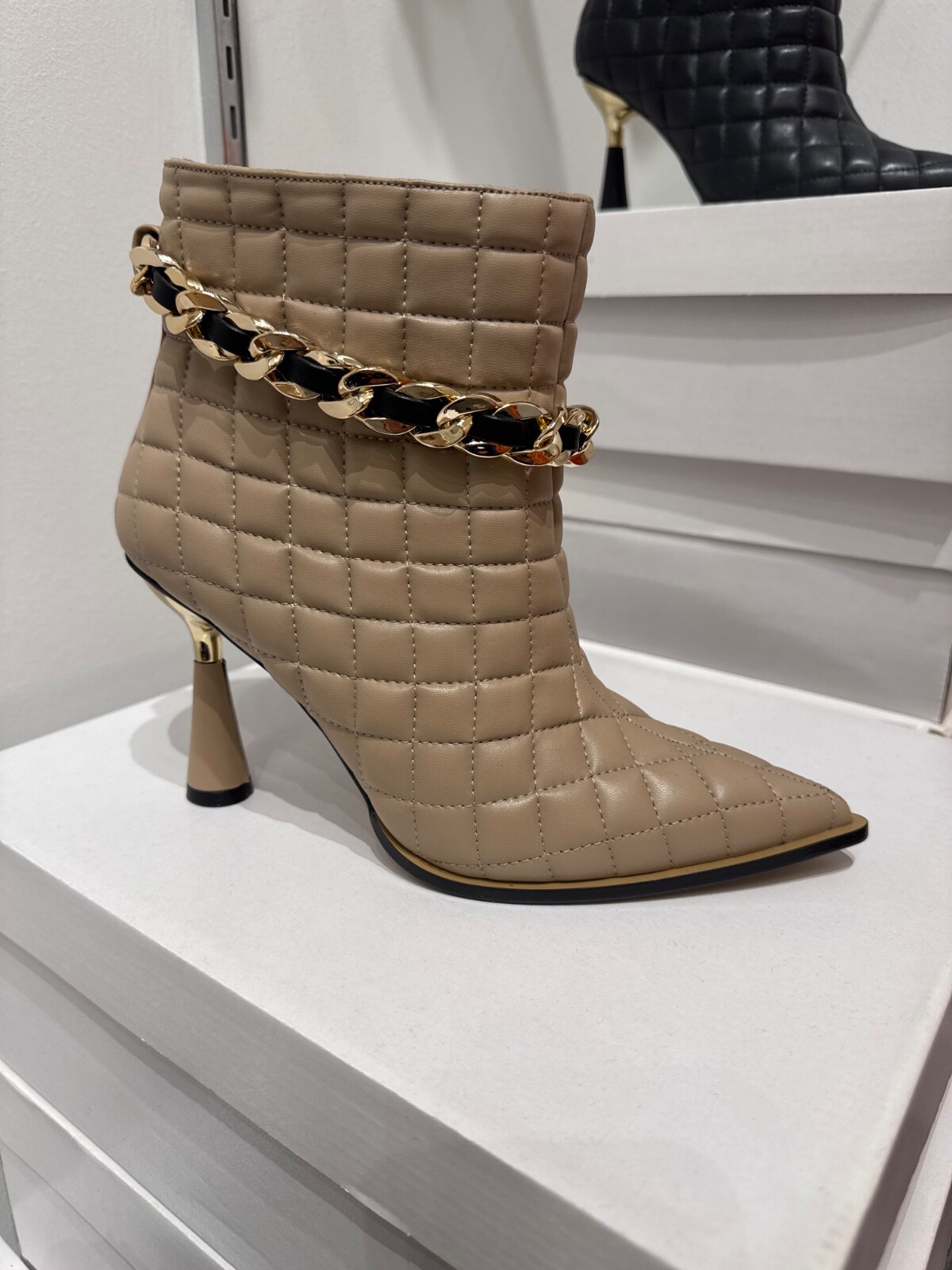 shoes women half boot available in beige and black Size 36,37,38 / 6,7,8