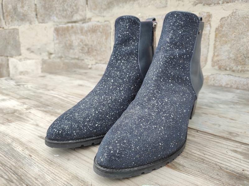 Women Kenneth Cole ankle boots navy leather 41