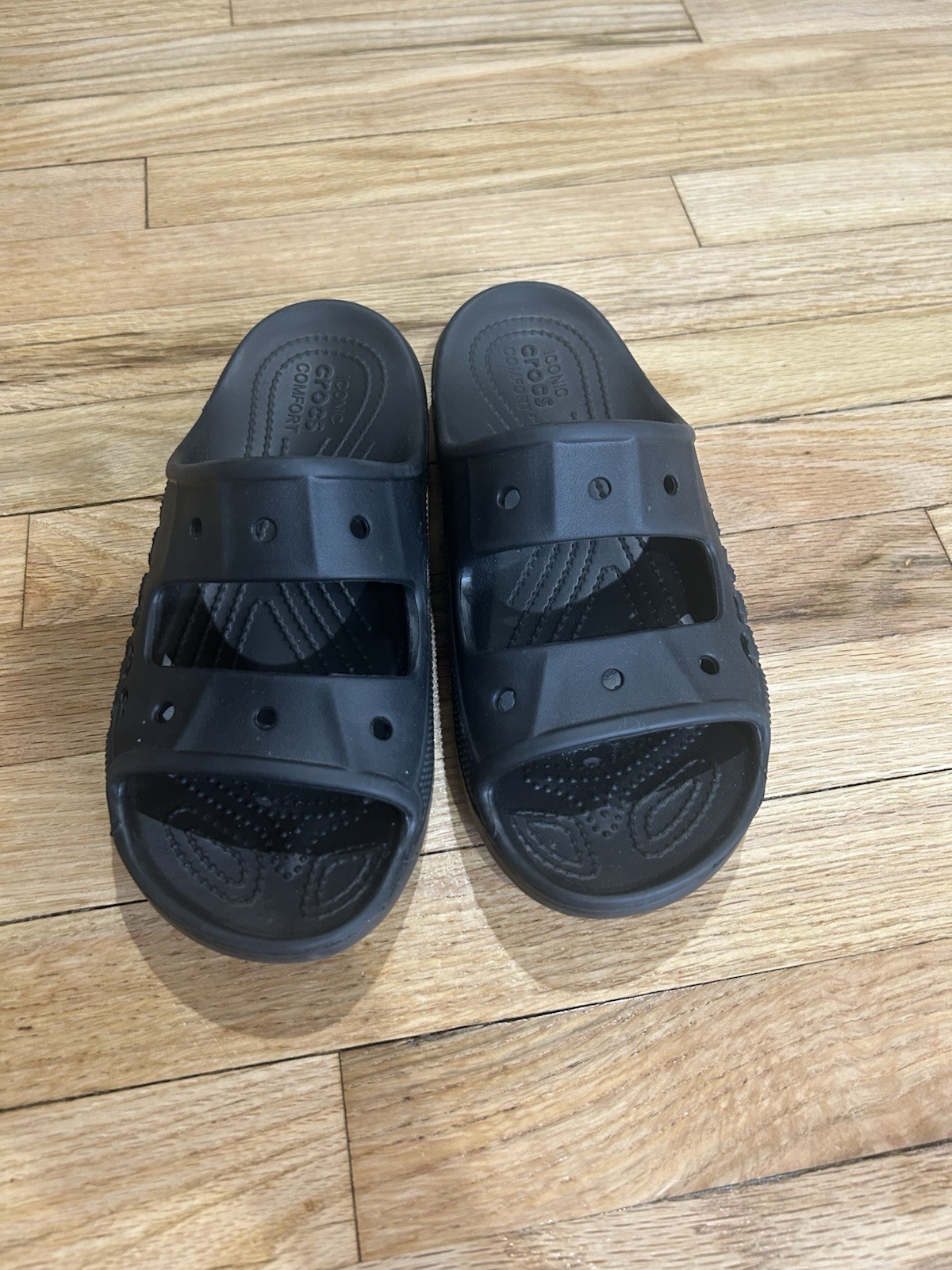 Crocs Unisex-Adult Classic Sandal Slide, Men 7 Women 9 -black