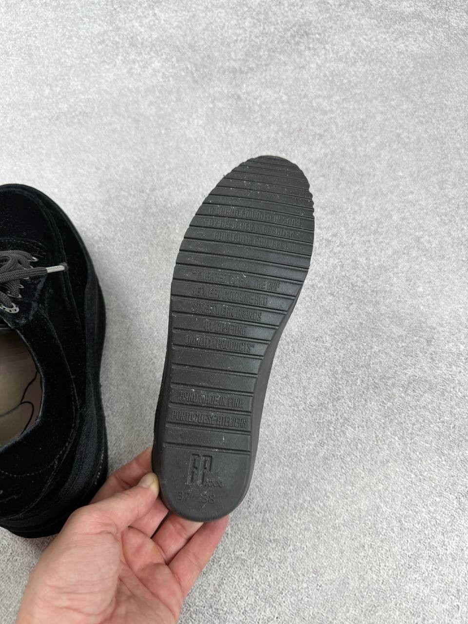 Filling Pieces Low Eva Velvet Black Sneakers Size 38 Duties Paid (USA)
