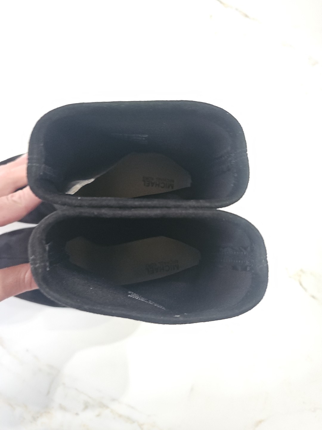 Michael Kors Women Mandy Ankle Sock Bootie Suede Black PV18G Size 11M EUC