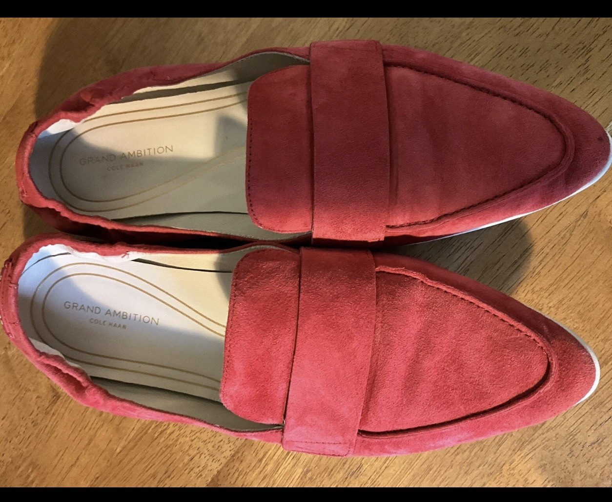 Cole Haan Women’s Grand Ambition Amador Red Suede Slip On Flats W21889 Size 7.5B