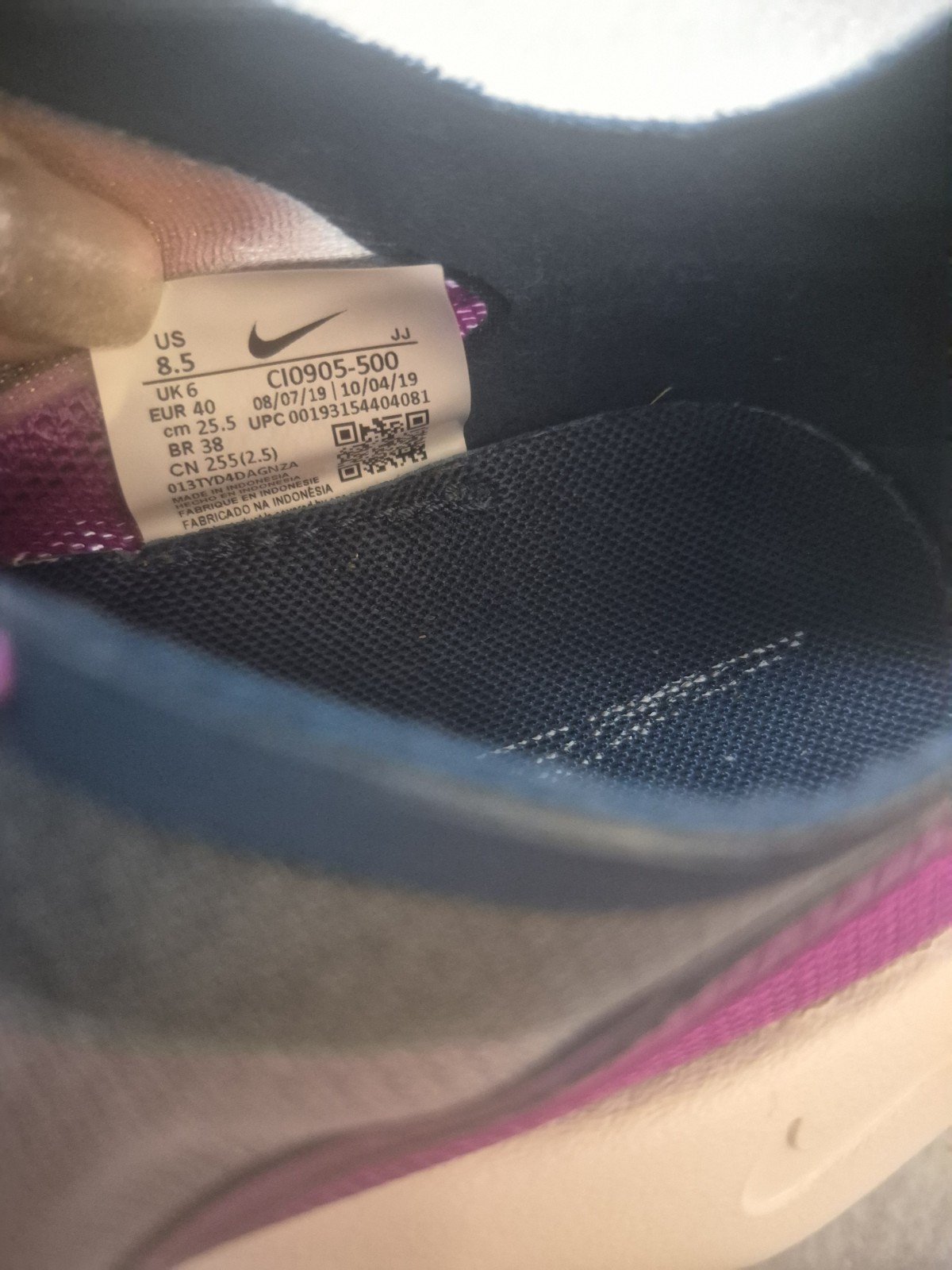 Size 8.5 – Nike Vista Lite Vivid Purple W