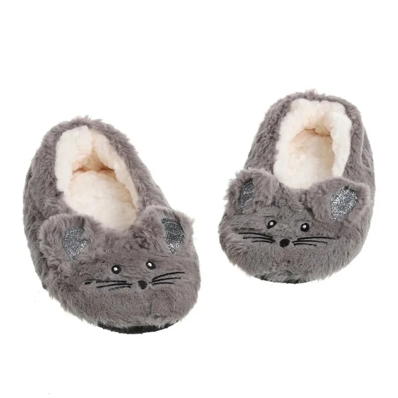 Home Slipper Womens Winter Faux Fur Plush Grip Soft Sole Cute Funny Indoor hairy