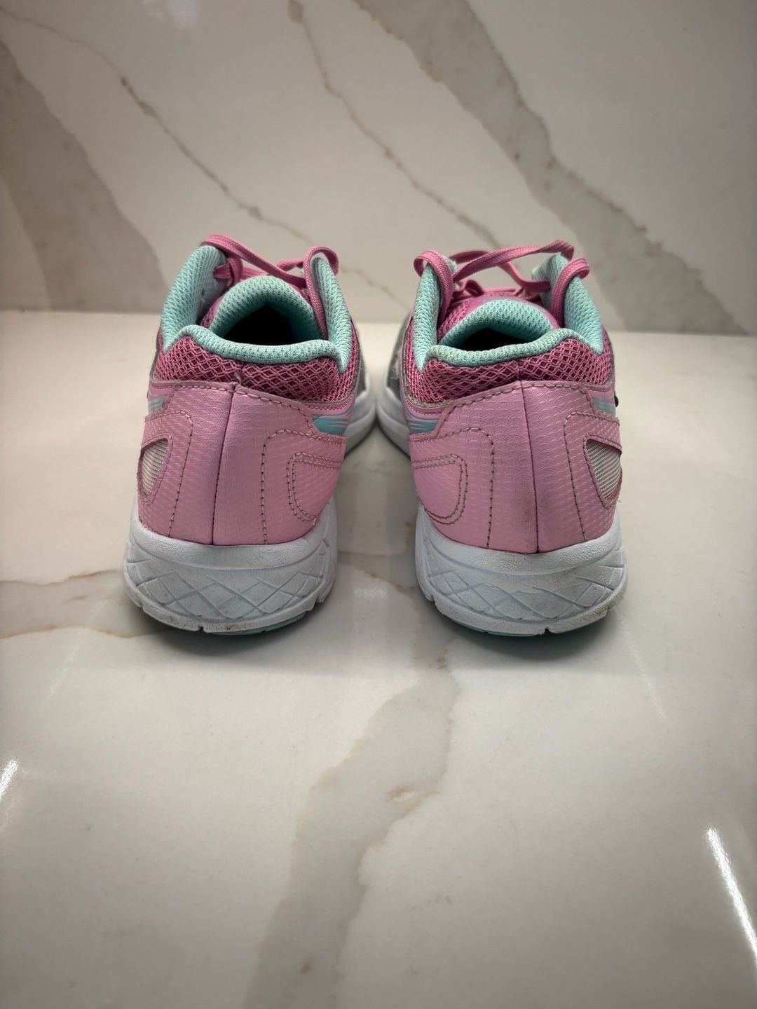 Saucony Cohesion Running Shoes Women’s Silver Pink Teal Sneakers (Size: 5.5)