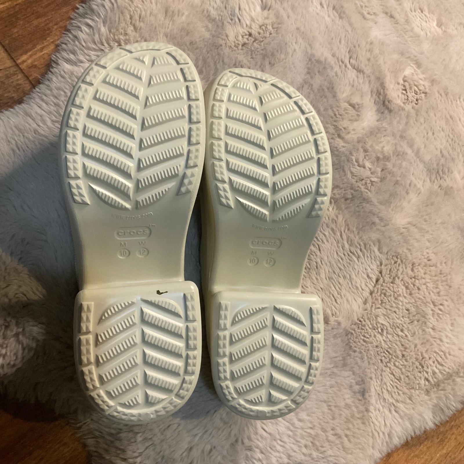 Crocs Siren Platform Clogs Bone Ivory Color Unisex W 12 M 10 High Heel