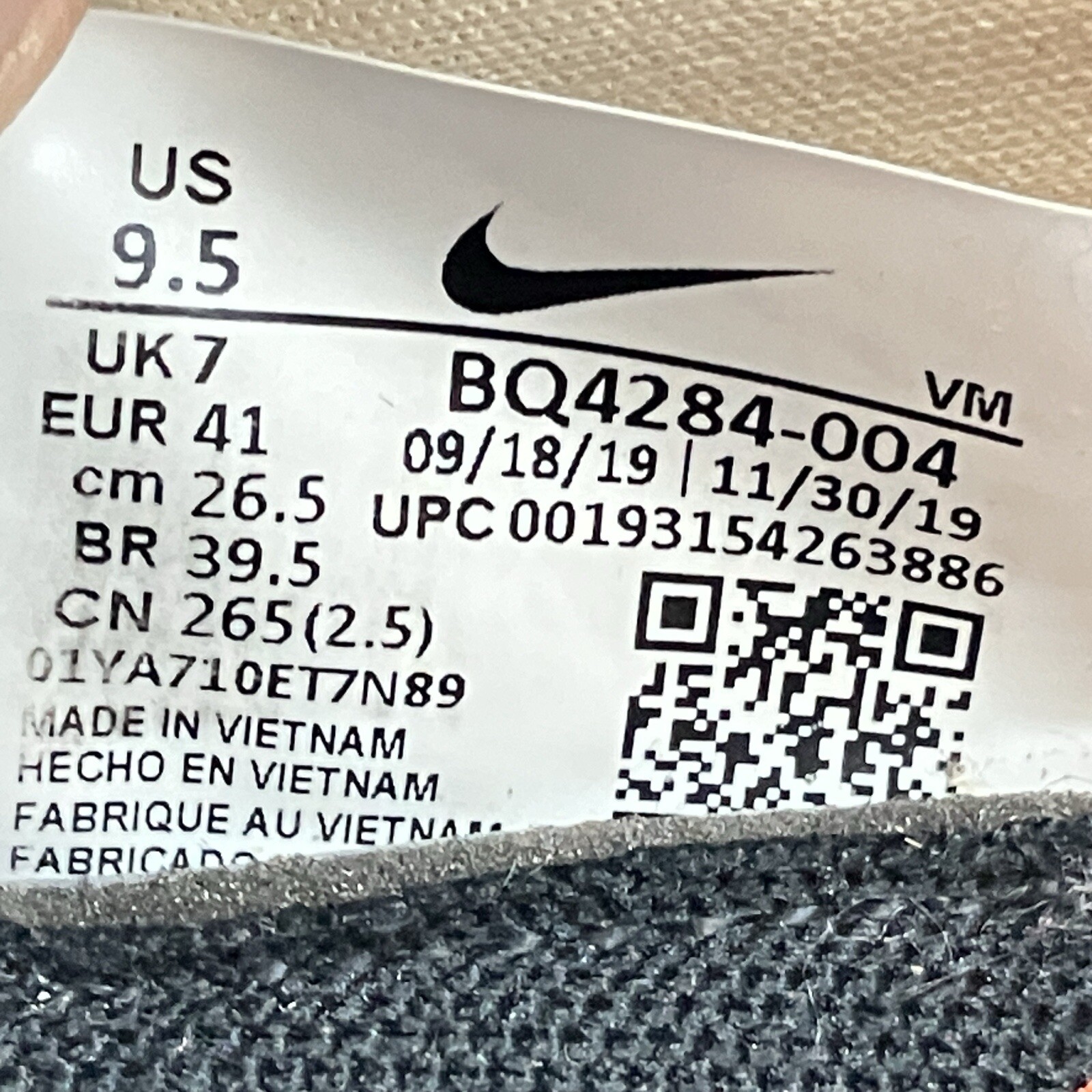 Nike Air Max Infinity Shoes Women’s 9.5 Athletic Running Sneakers BQ4284-004