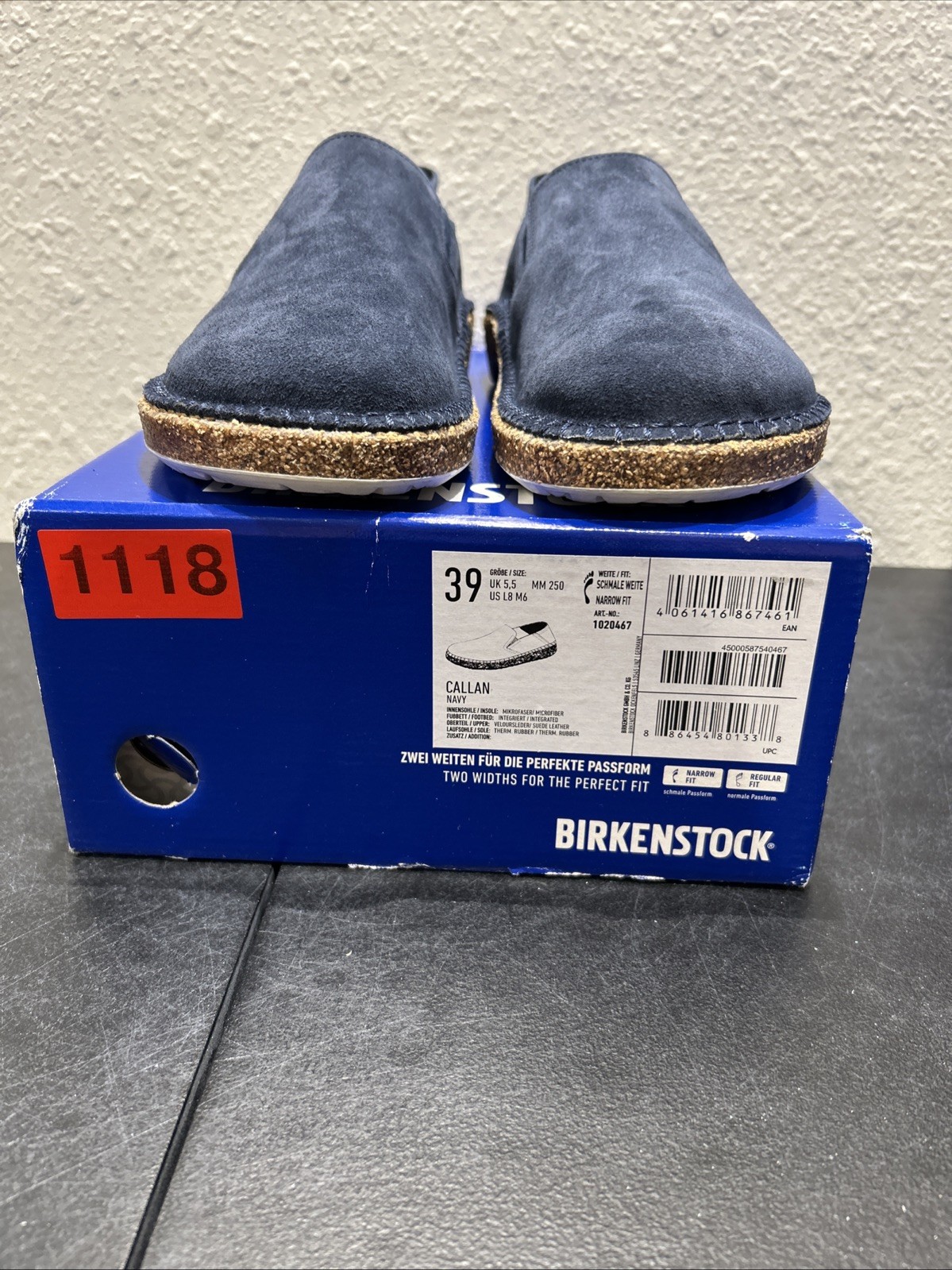 Birkenstock Callan Navy EU 39 US W8 M6