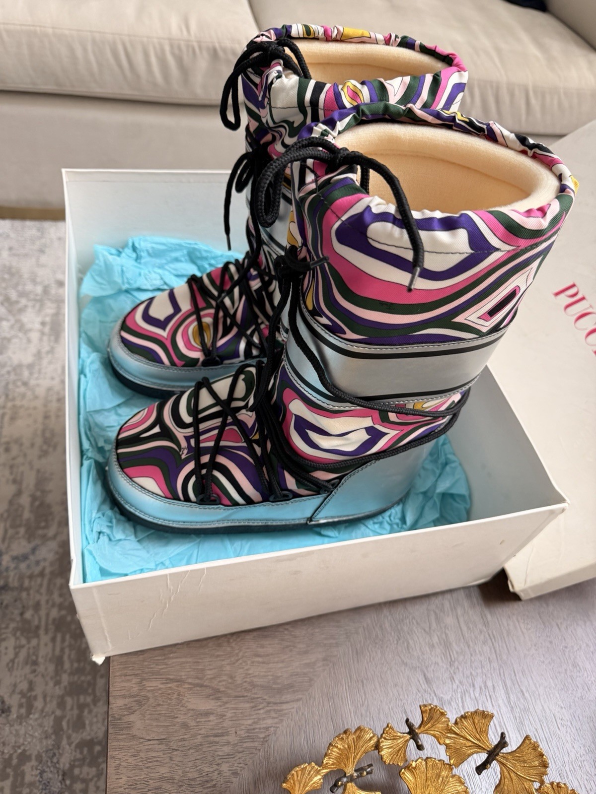 Authentic Emilio Pucci Snow Ski Moon Boots Size 38-40