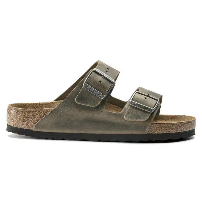 Birkenstock Arizona Faded Khaki Oiled Leather Unisex Sandals EU 37-45 With Box