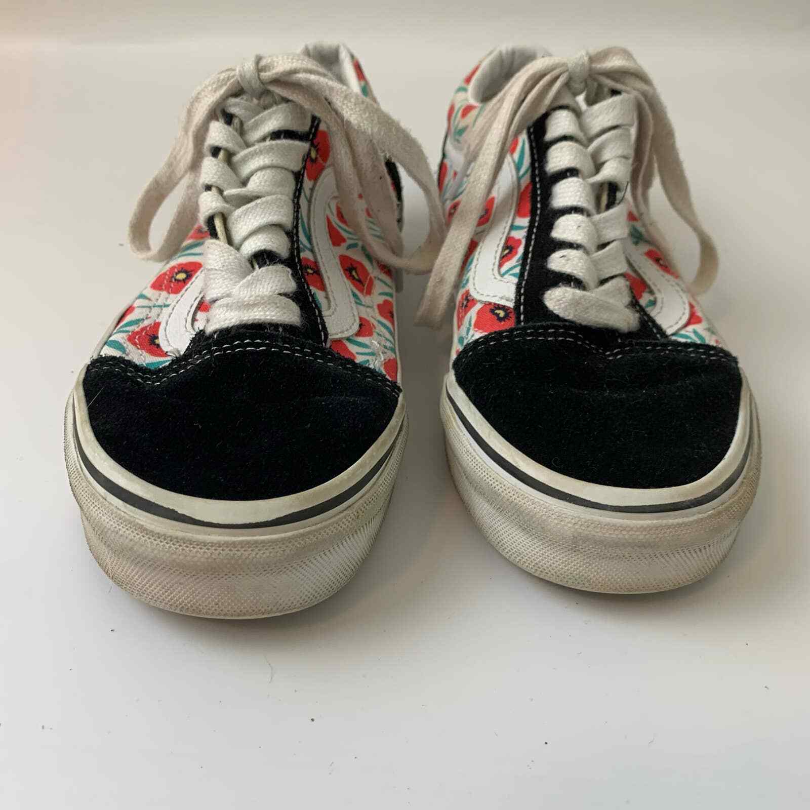Vans Womens Sneakers Size 6 Lace-up Tulip Print Casual Closed-toe