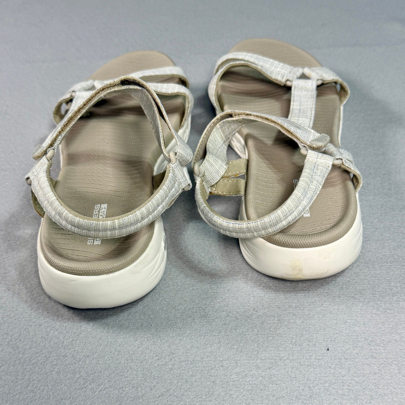 Skechers Womens On-the-GO 600 Goga Mat Strappy Sandals Size 8 Taupe 16182