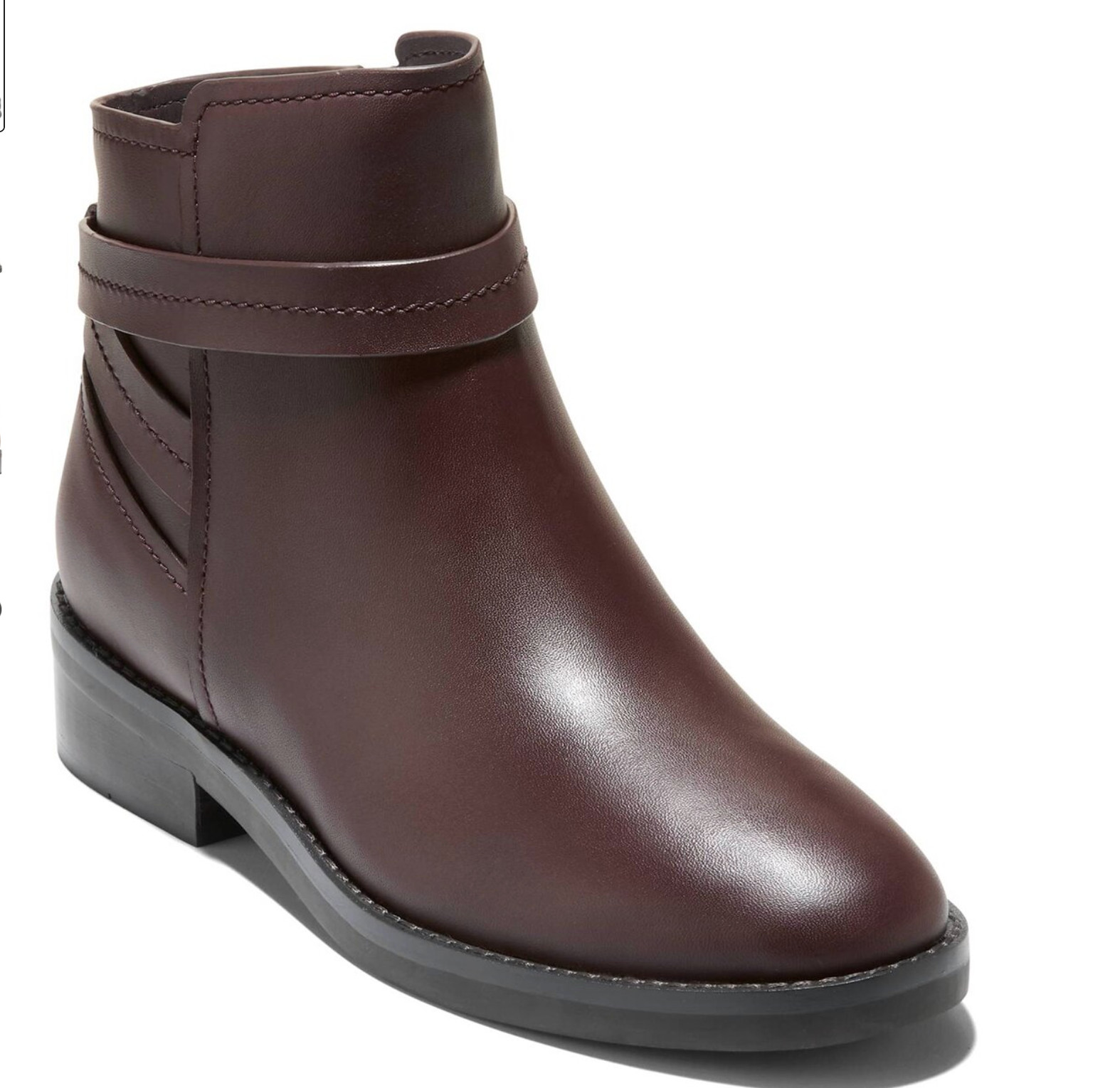 Cole Haan Rosalyn Waterproof Ankle Strap Leather Boot Women’s Brown Sz 9