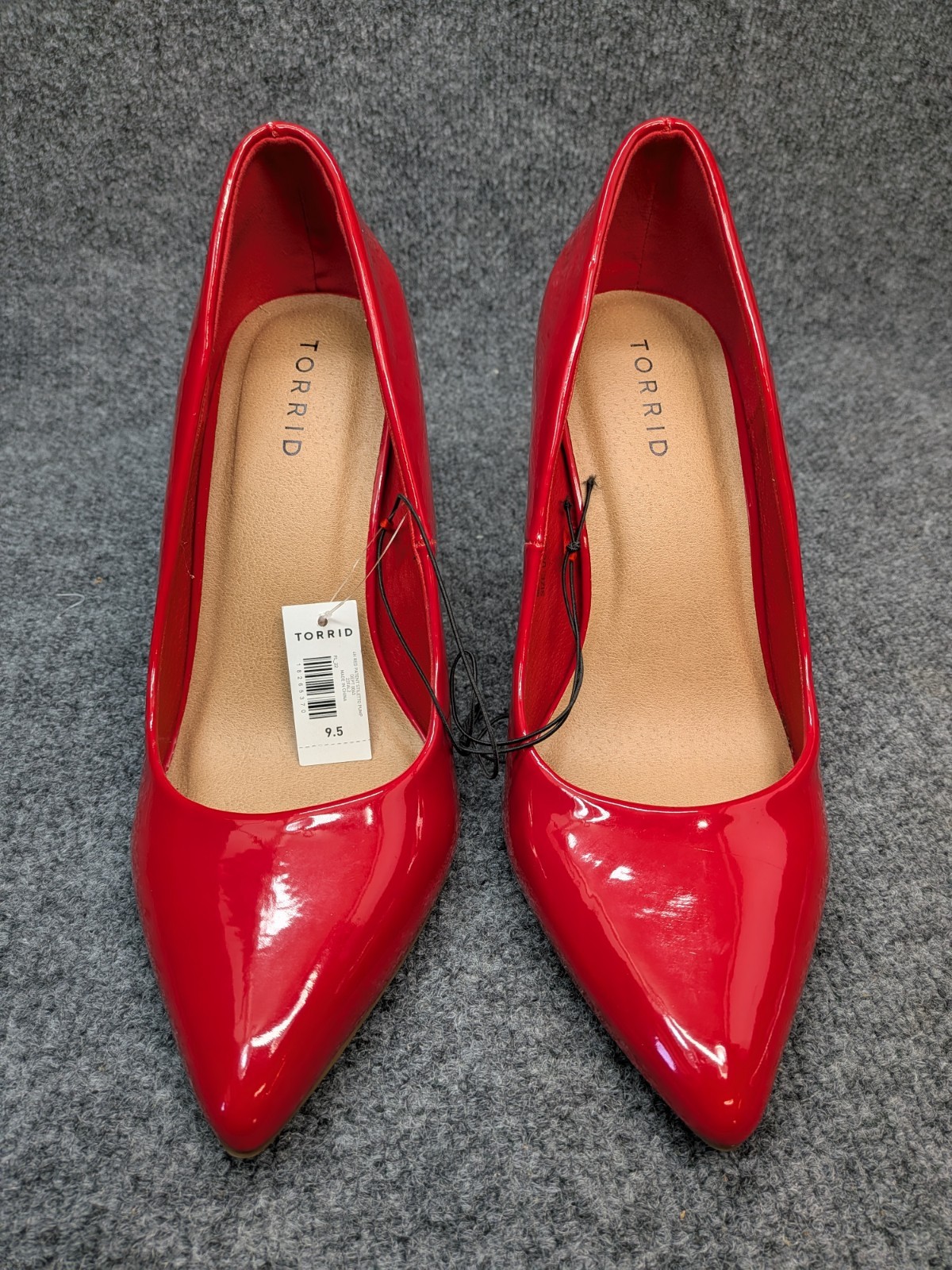 Torrid Red (Patent Leather) Look Stiletto Heels Pumps Womens 9.5WW Wide Pointed