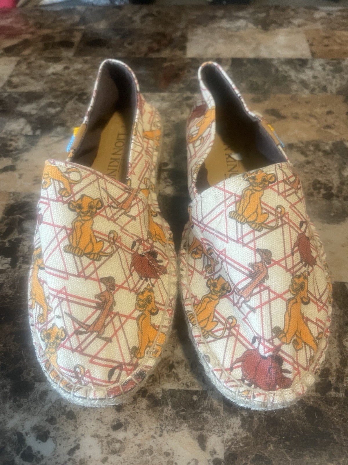 Disney The Lion King Ubuntu Handmade Espadrilles Flats Women’s Size 8 New