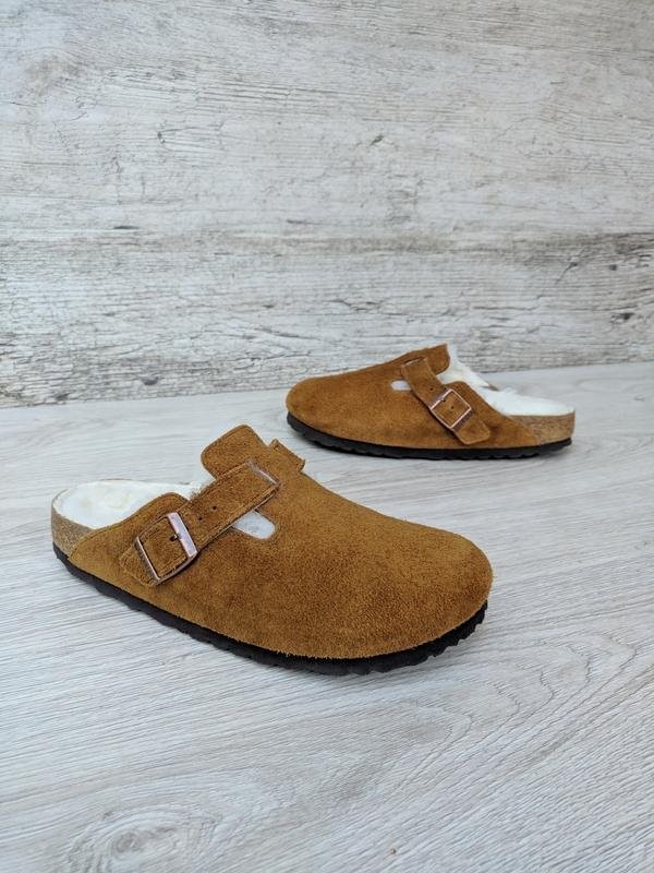 Women Birkenstock Boston Orange Suede 38