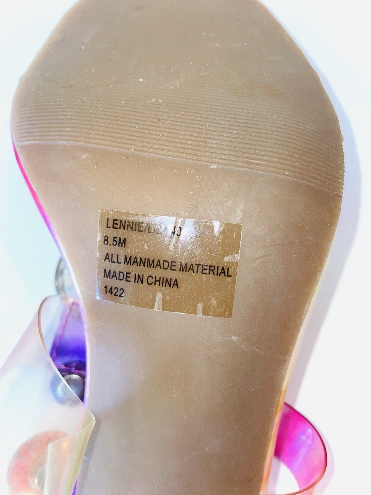 Betsey Johnson Sandals Size 8.5 floral see thru heels Lennie
