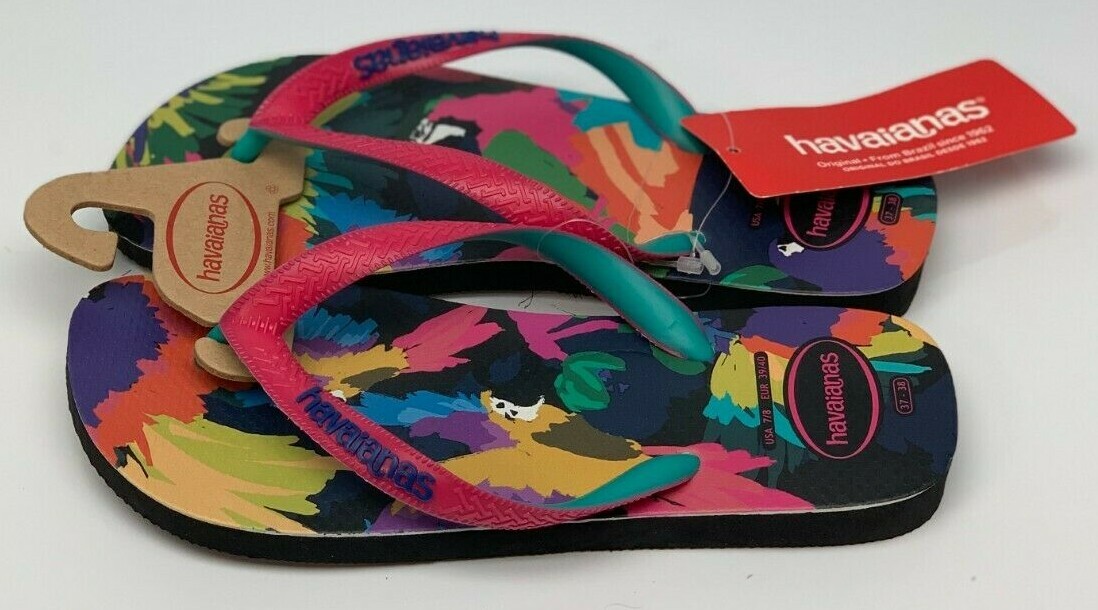 Havaianas Women’s Thong Flip-Flop Multicolor Sandal 4137258 Size: 6-12 NEW