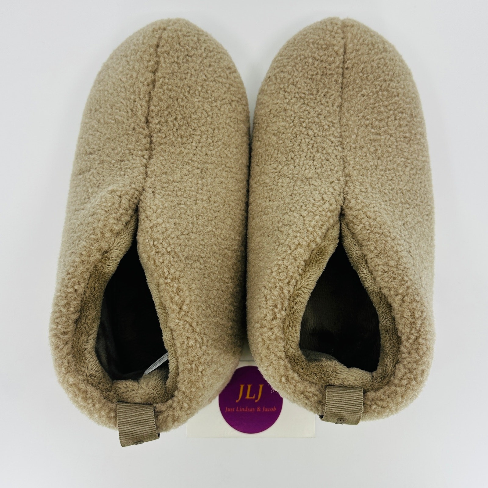 Bombas Women’s Cabin Bootie Fawn Taupe Sherpa House Shoes Slippers Size 8