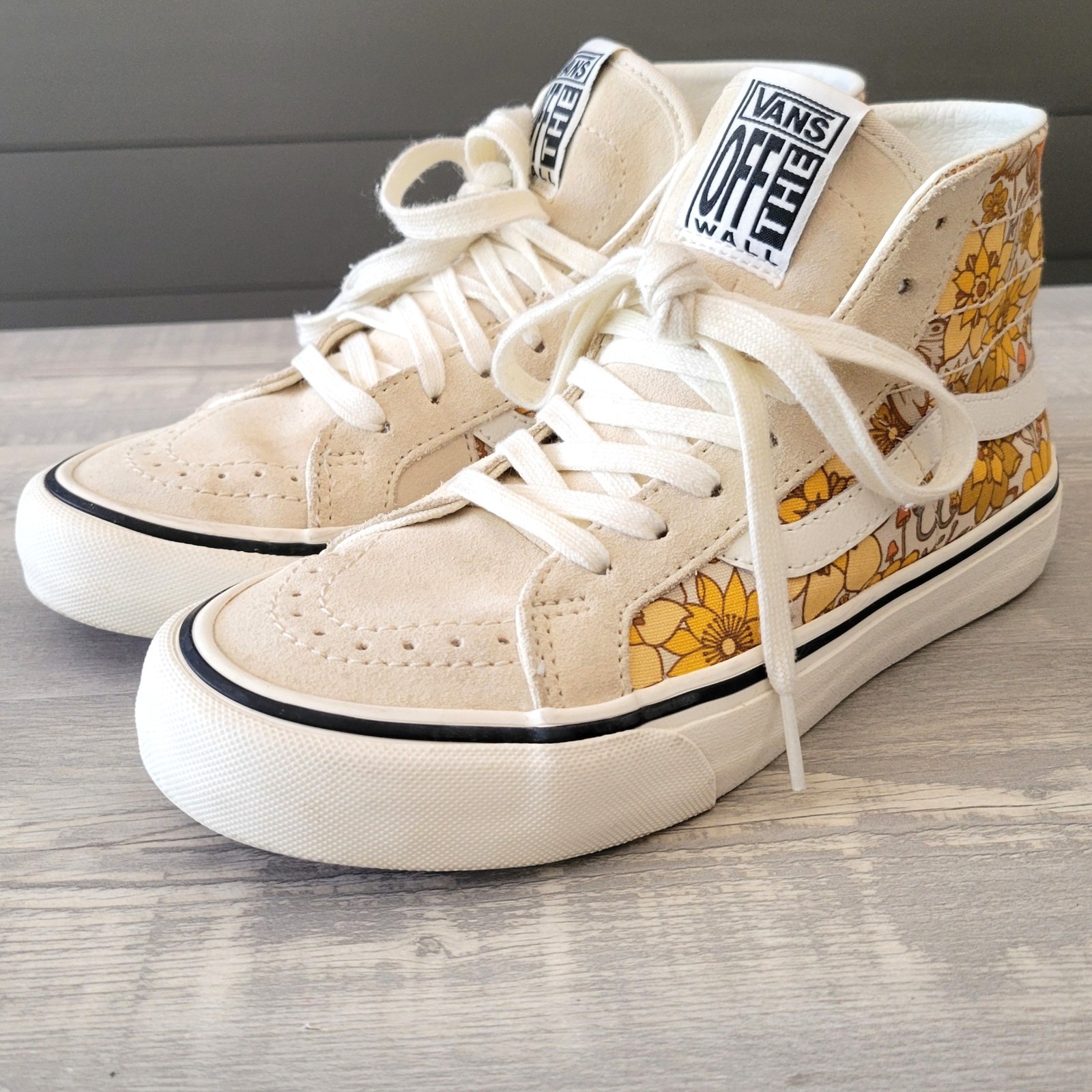 Vans Ultracush sk8 Floral Retro Boho Print Flowers Butterflies Womens 7 EUC