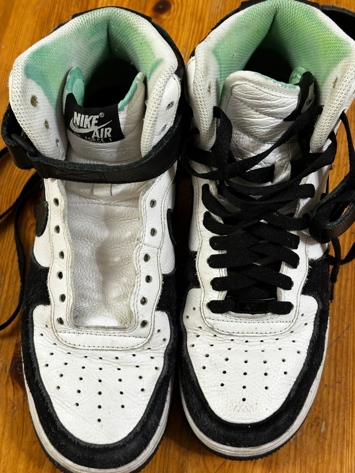 Nike Sneakers Air Force 1 High Retro Black White Leather US 8.5 DN4161-991