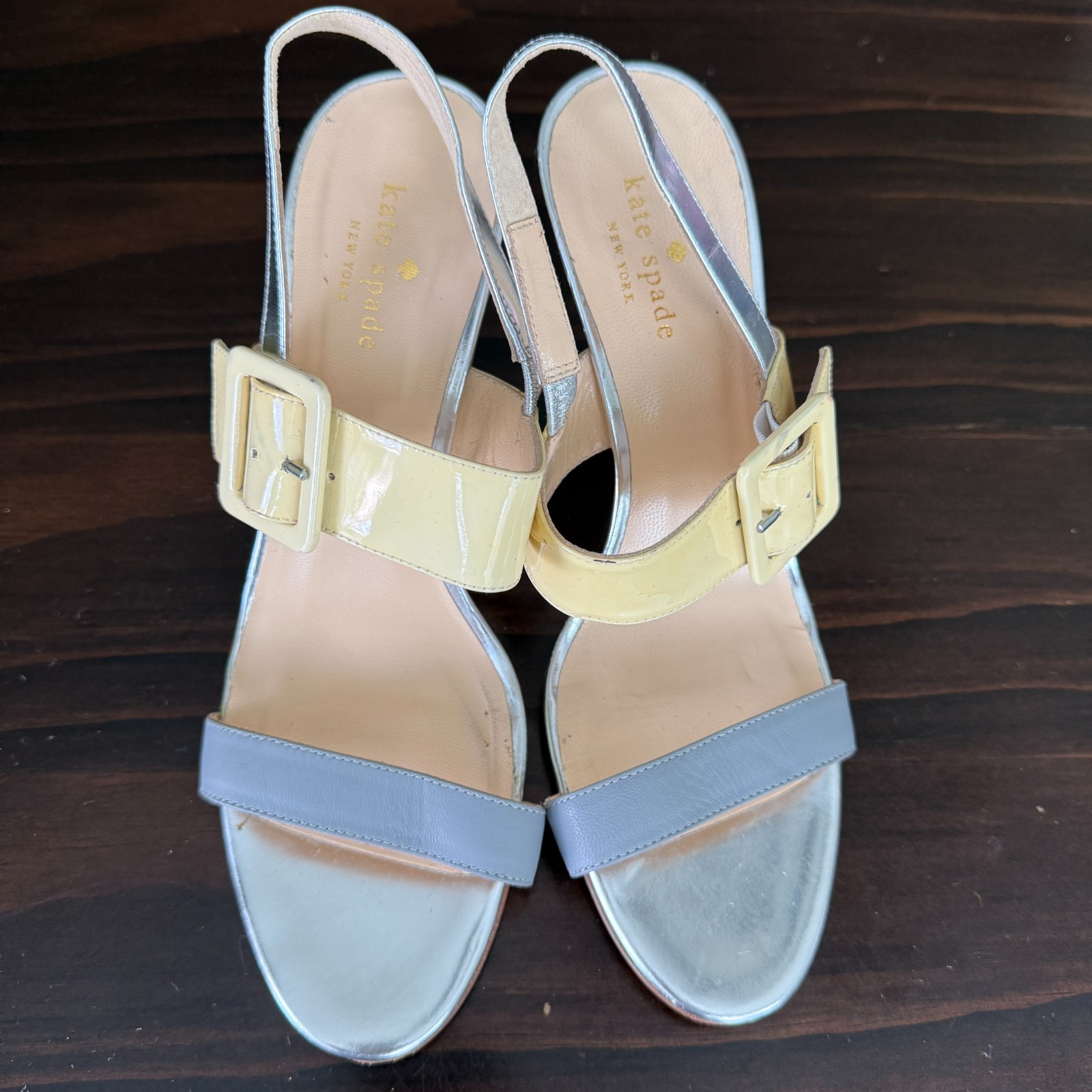 Kate Spade New York Vero Cuoio Slingback Wedge Heel Size 8.5B Made In Italy