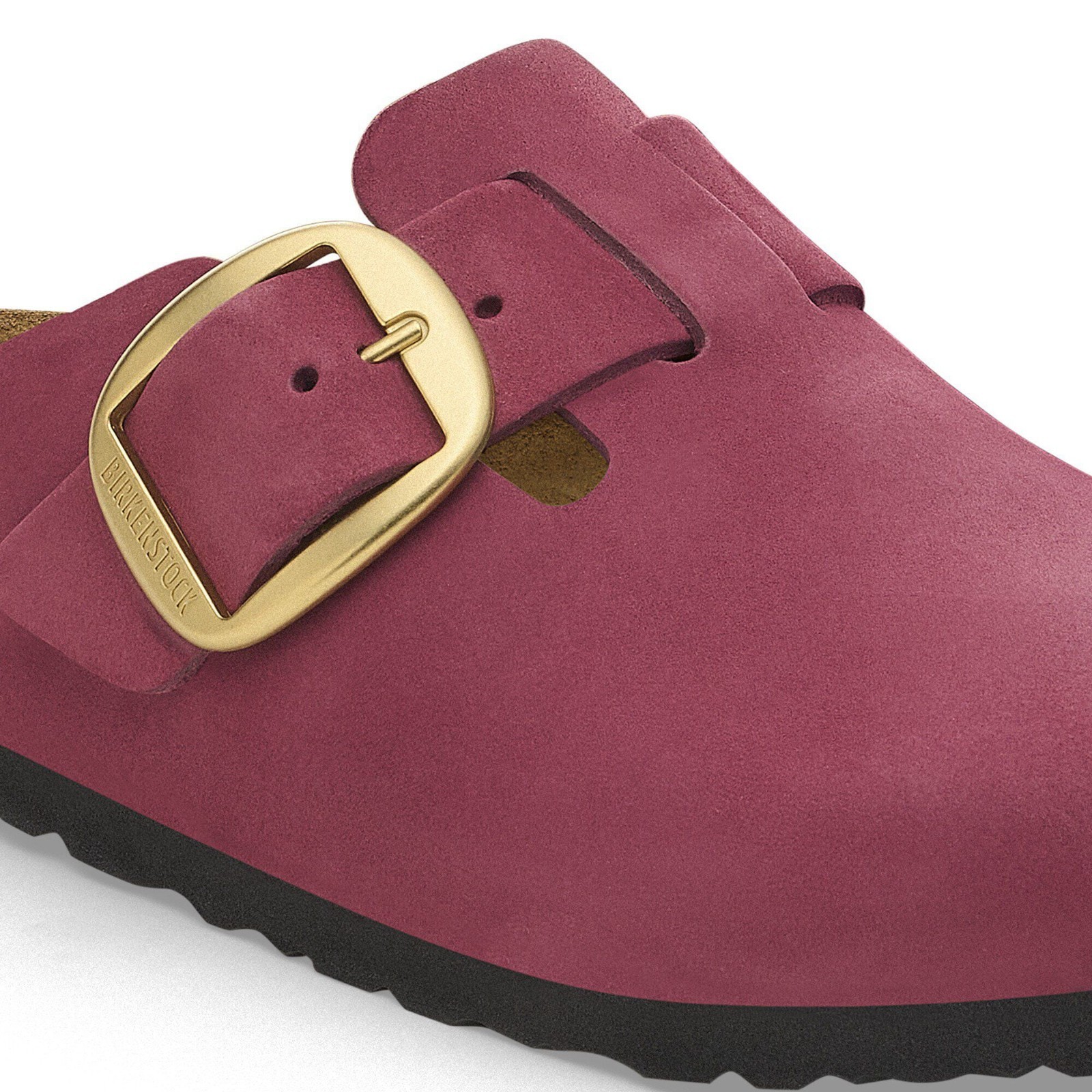 Birkenstock Boston Big Buckle Nubuck Leather Berry Crush Select Size