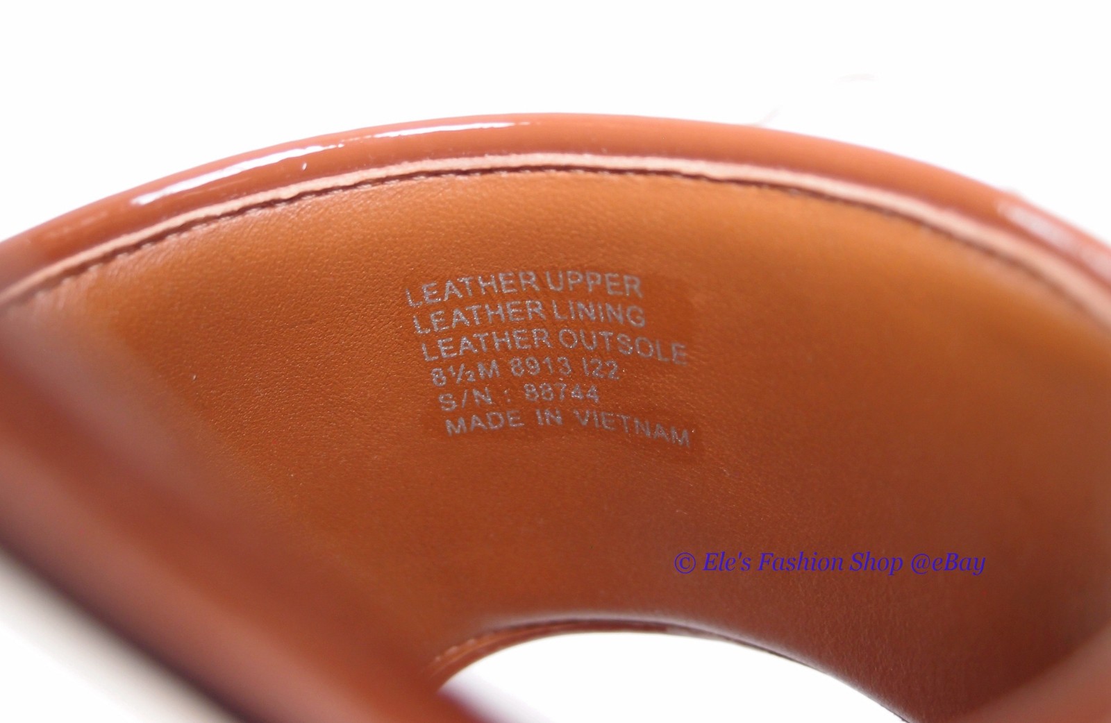 NIB Tory Burch Eleanor Leather Slides Bourbon Brown Tan US 8 8.5 9 AUTHENTC