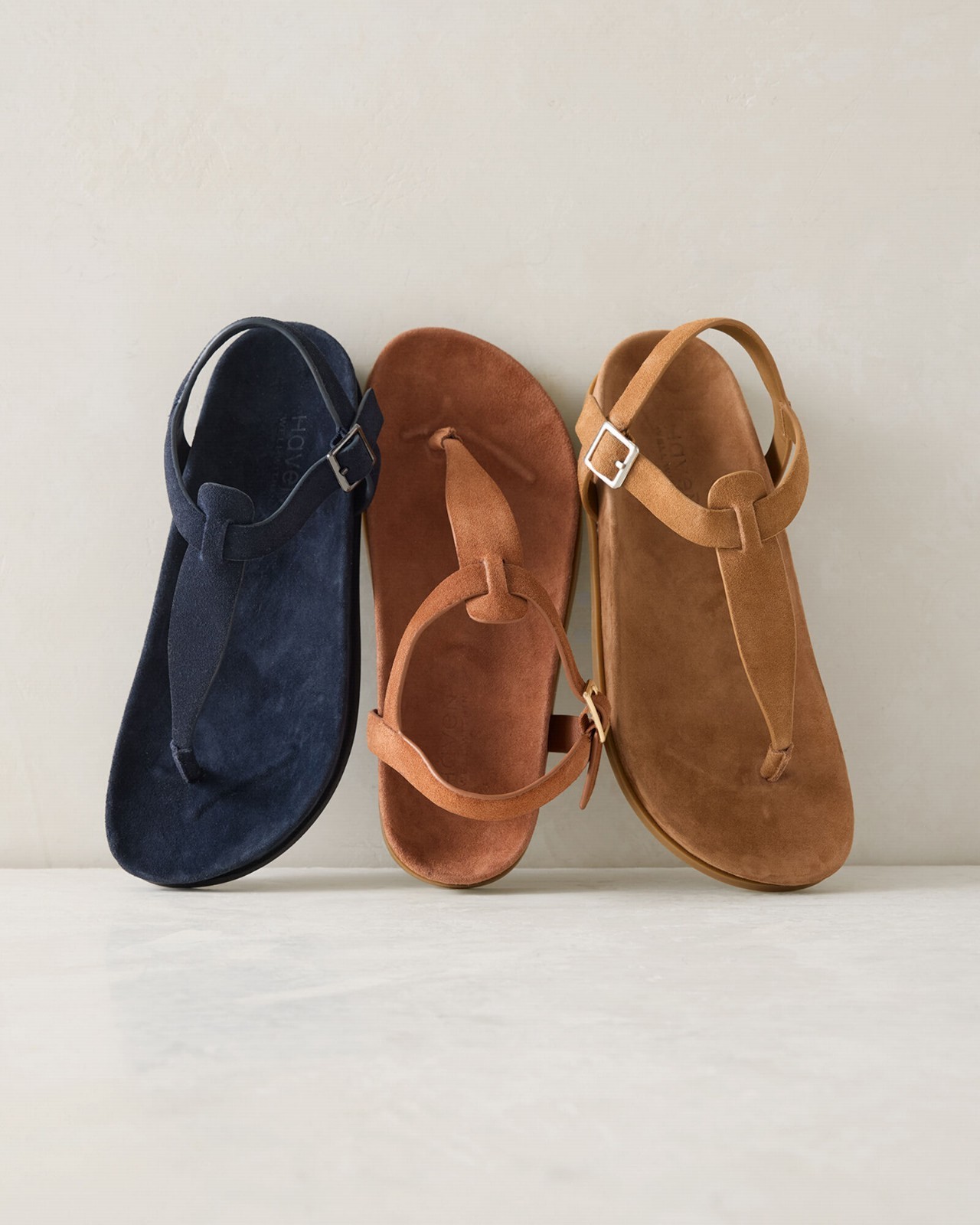 TALBOTS Suede Thong Sandals, CLOVE (NEW)