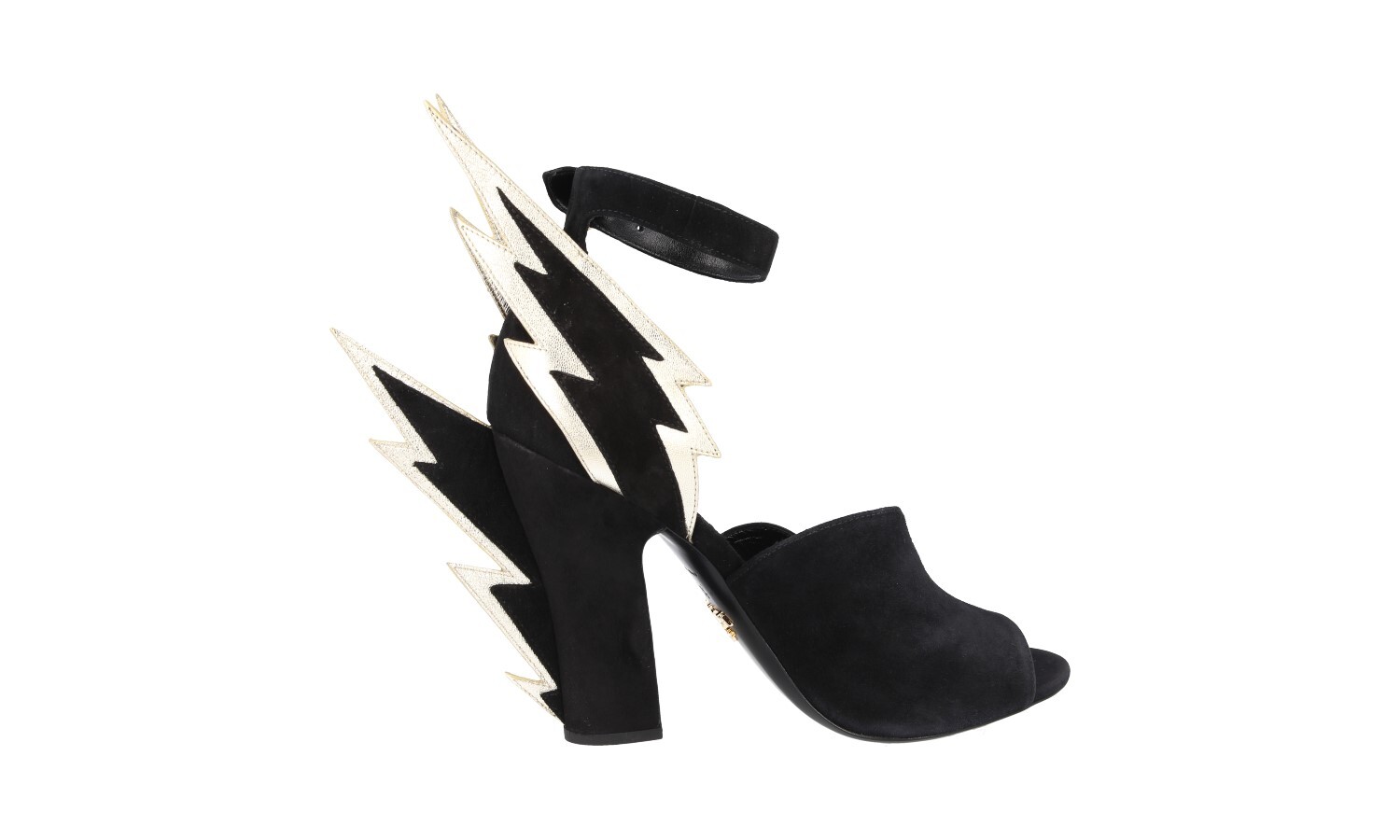 PRADA Suede Thunderbolt Slingback Pumps Sandals 1X854L NEW – US 6.5 EU 36,5