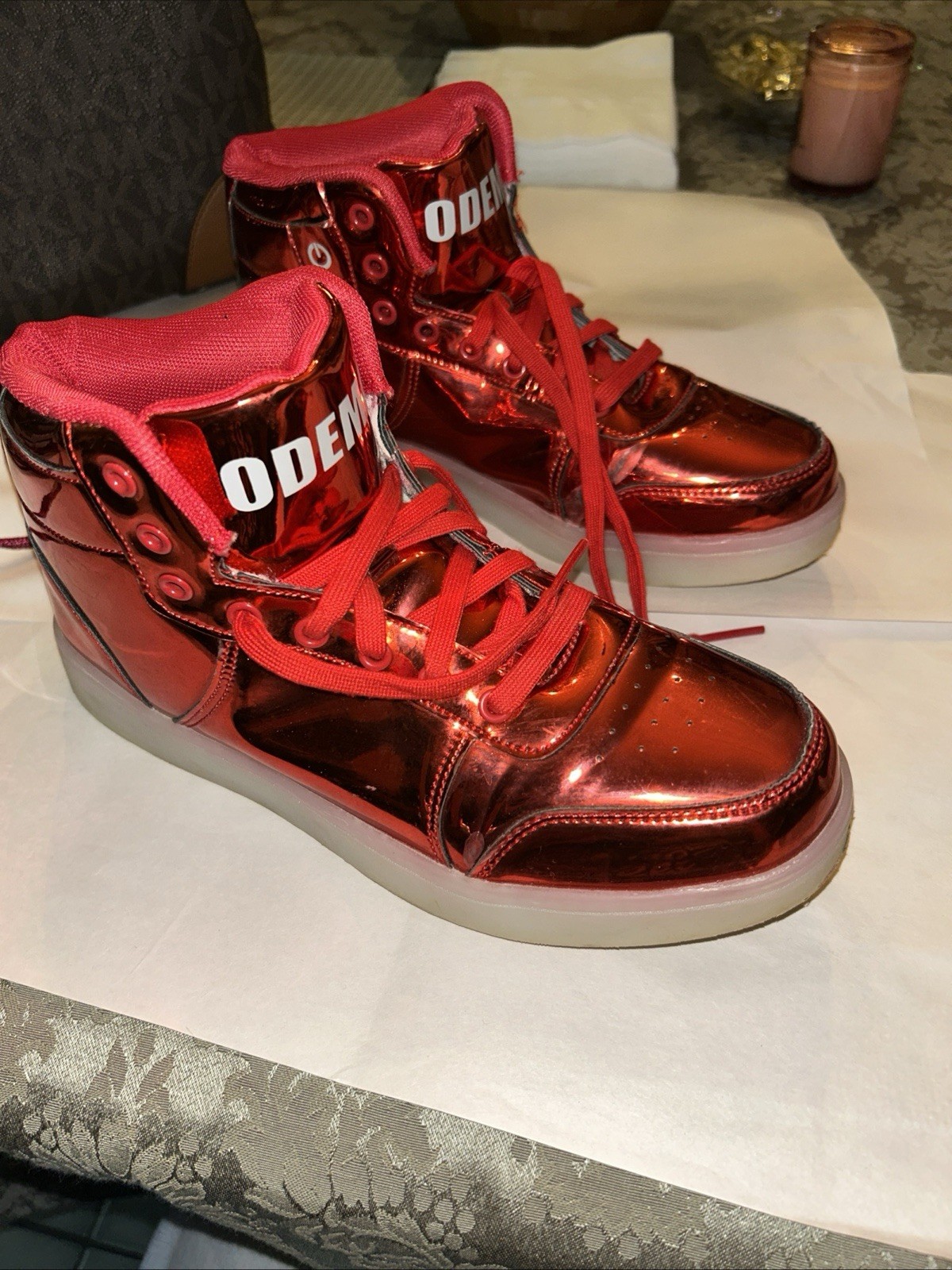 Odema Red Shiny Sneakers 6.5 Men’s