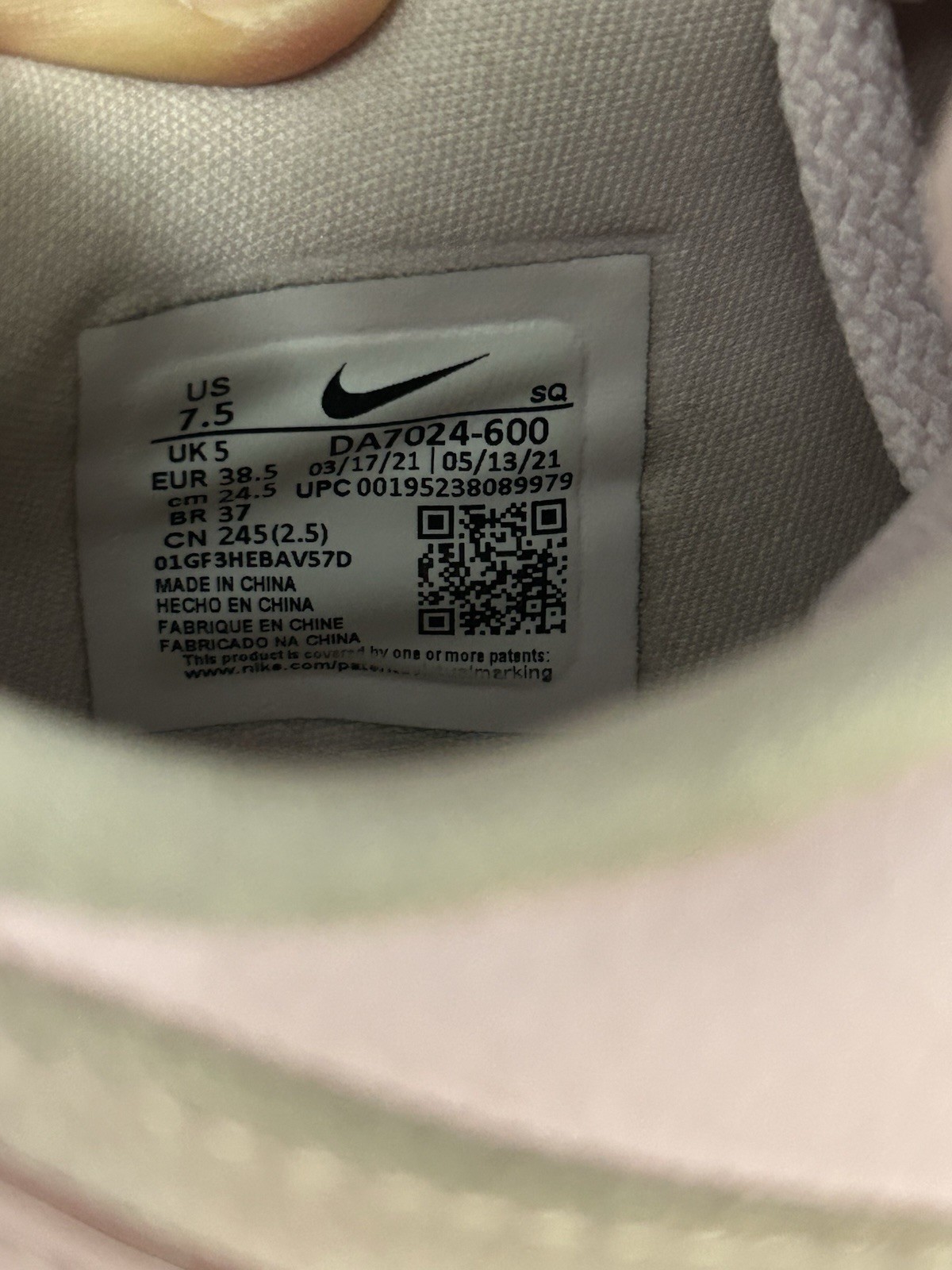 Nike Air Force 1 Fontanka Valentine’s Day DA7024-600 Pink Red White Sneakers