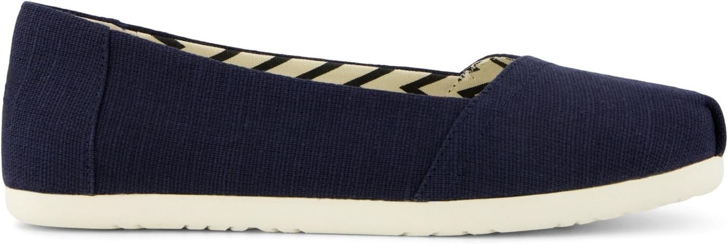 TOMS Women’s Alpargata Classic Heritage Canvas Slip-On Flats Navy 7 NEW