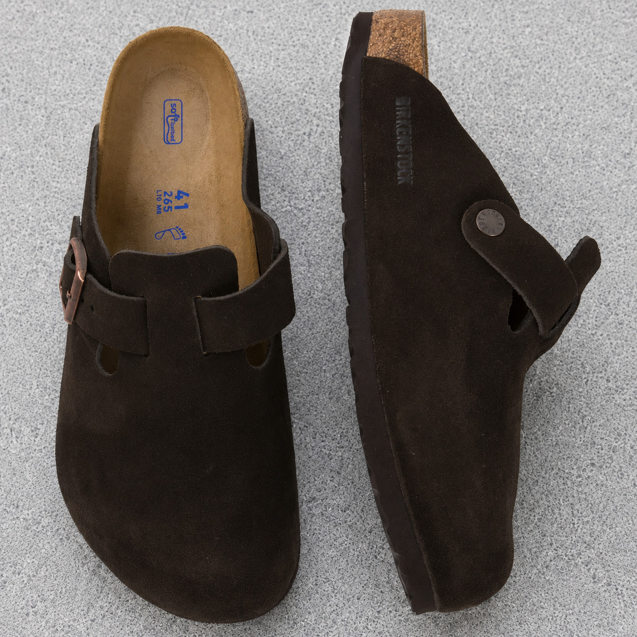 Birkenstock Boston Soft Footbed Suede Mocha Clogs Unisex EU 37-45 Regular/Narrow