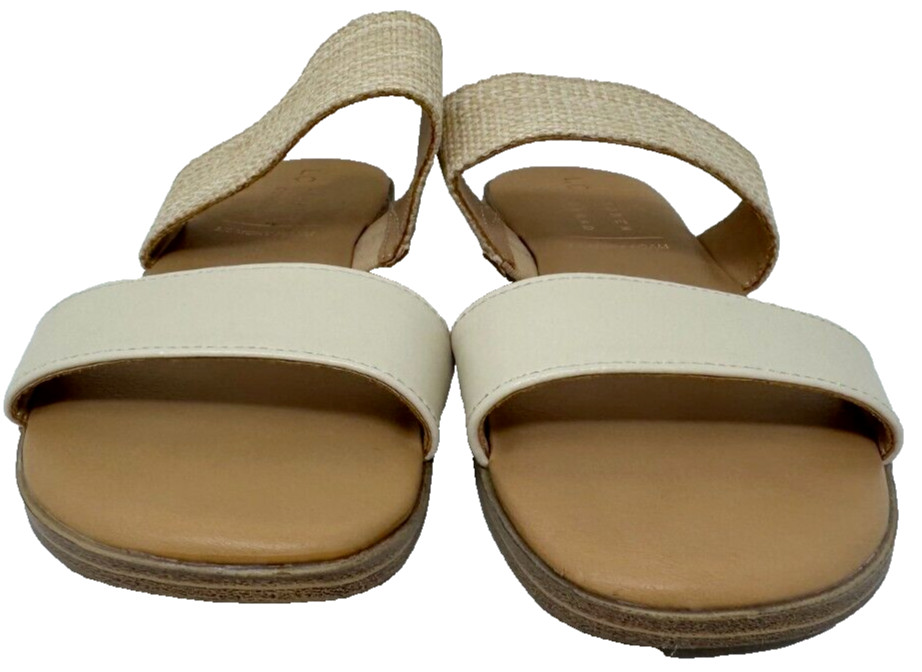 LC Lauren Conrad Women’s Sunstone Slip On Comfort Sandals Natural Size:9 187C