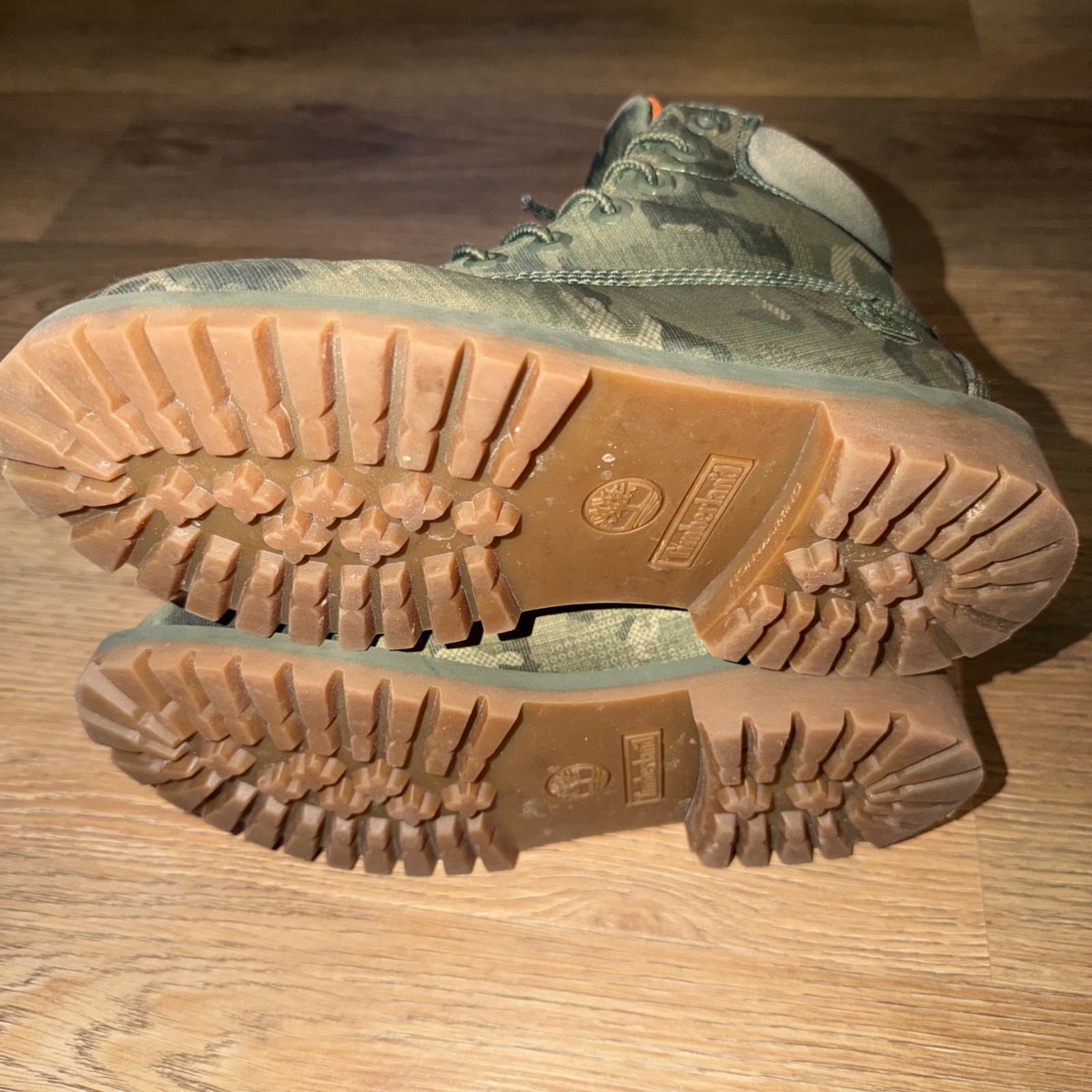 Timberland Premium Timberdry Fabric Boot Green Camo Womens Girls Size 5