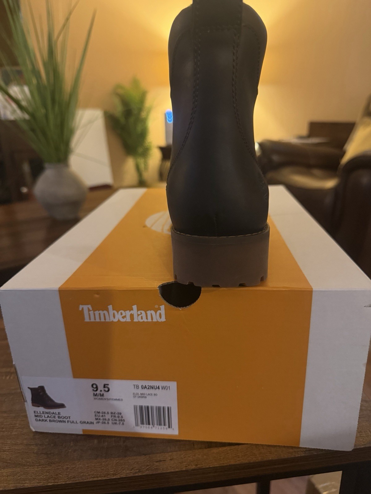 Timberland Men’s Dark Brown Leather Lace-Up Ankle Hiker Boots US 9.5