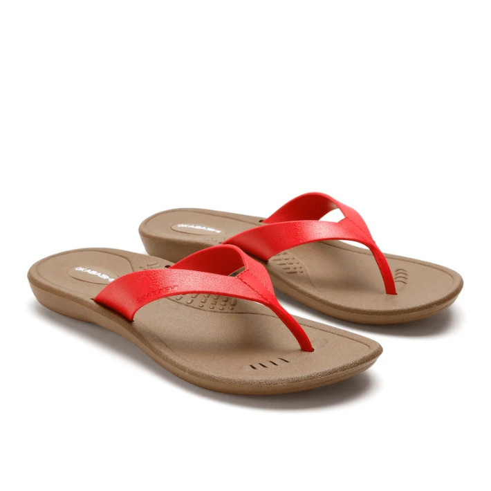NEW Okabashi Breeze Women’s Flip Flops Toffee Black Comfort Arch Support Sandals