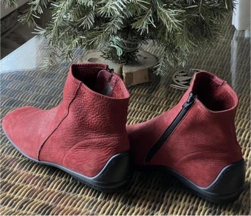Women Arche Boots Red Leather 36.5 #542J